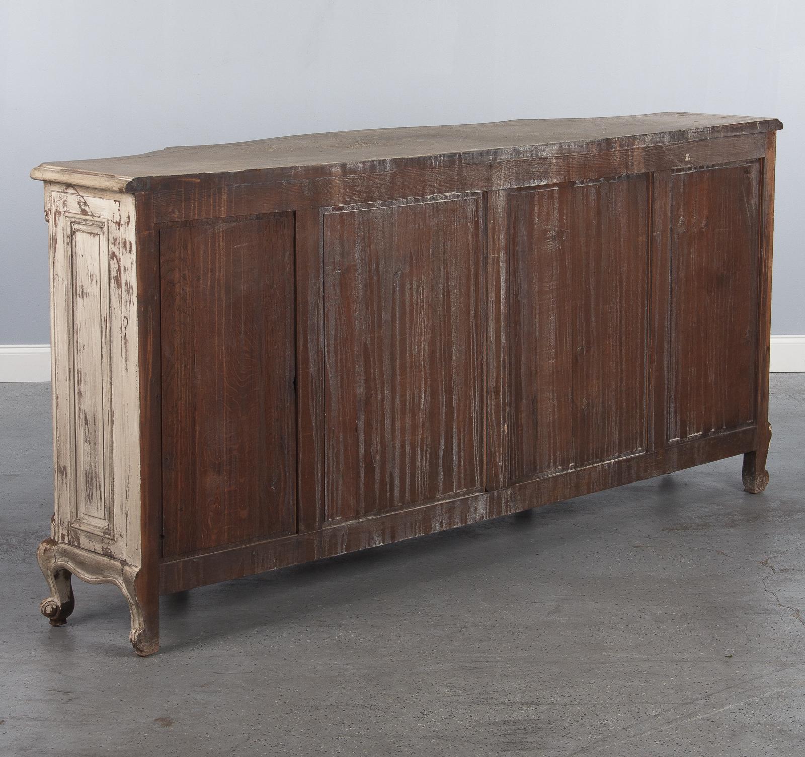 French Louis XV Style Painted Enfilade Buffet, Early 1900s 9