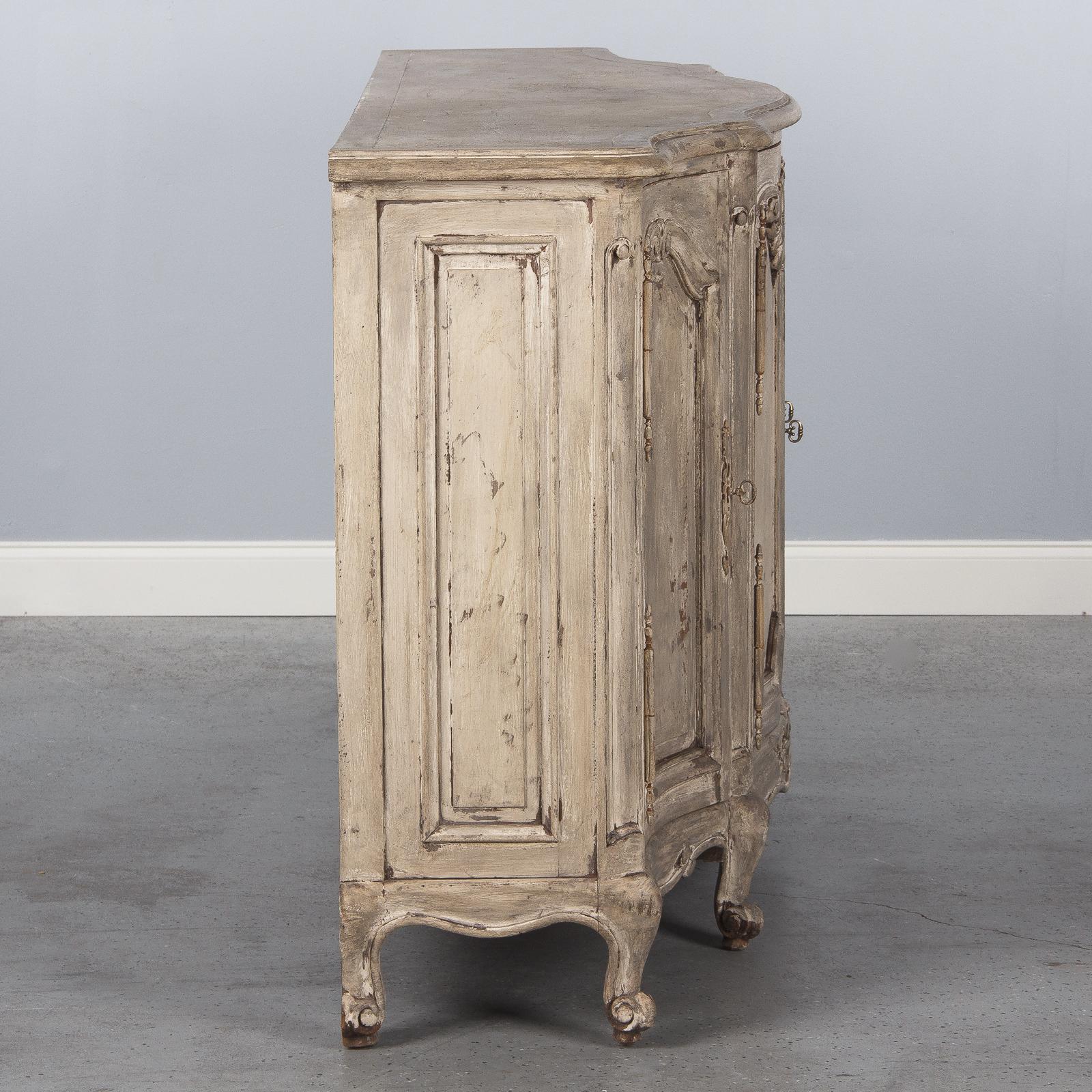 French Louis XV Style Painted Enfilade Buffet, Early 1900s 10