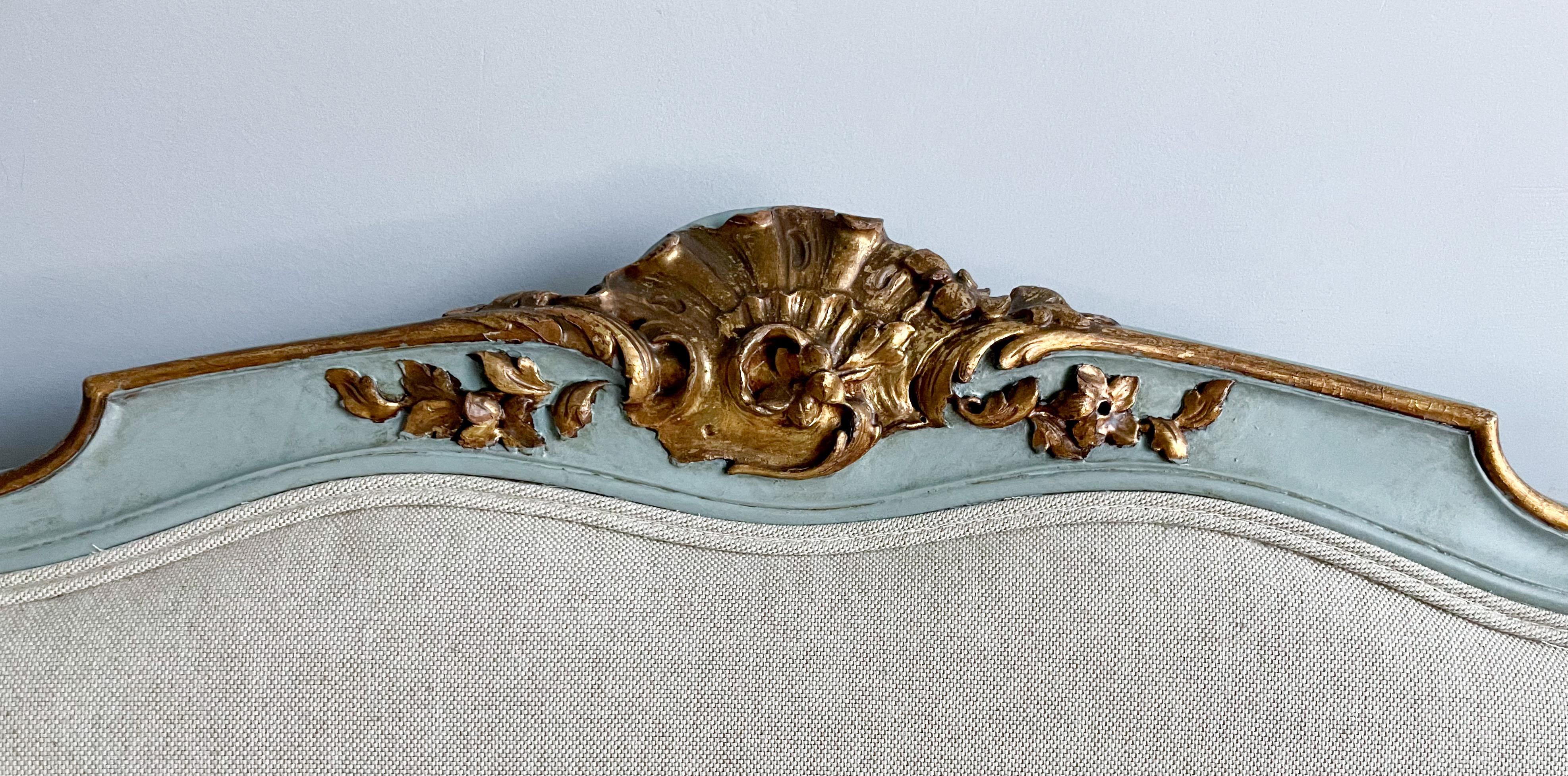 Early 20th Century French Louis XV-Style Painted Settee