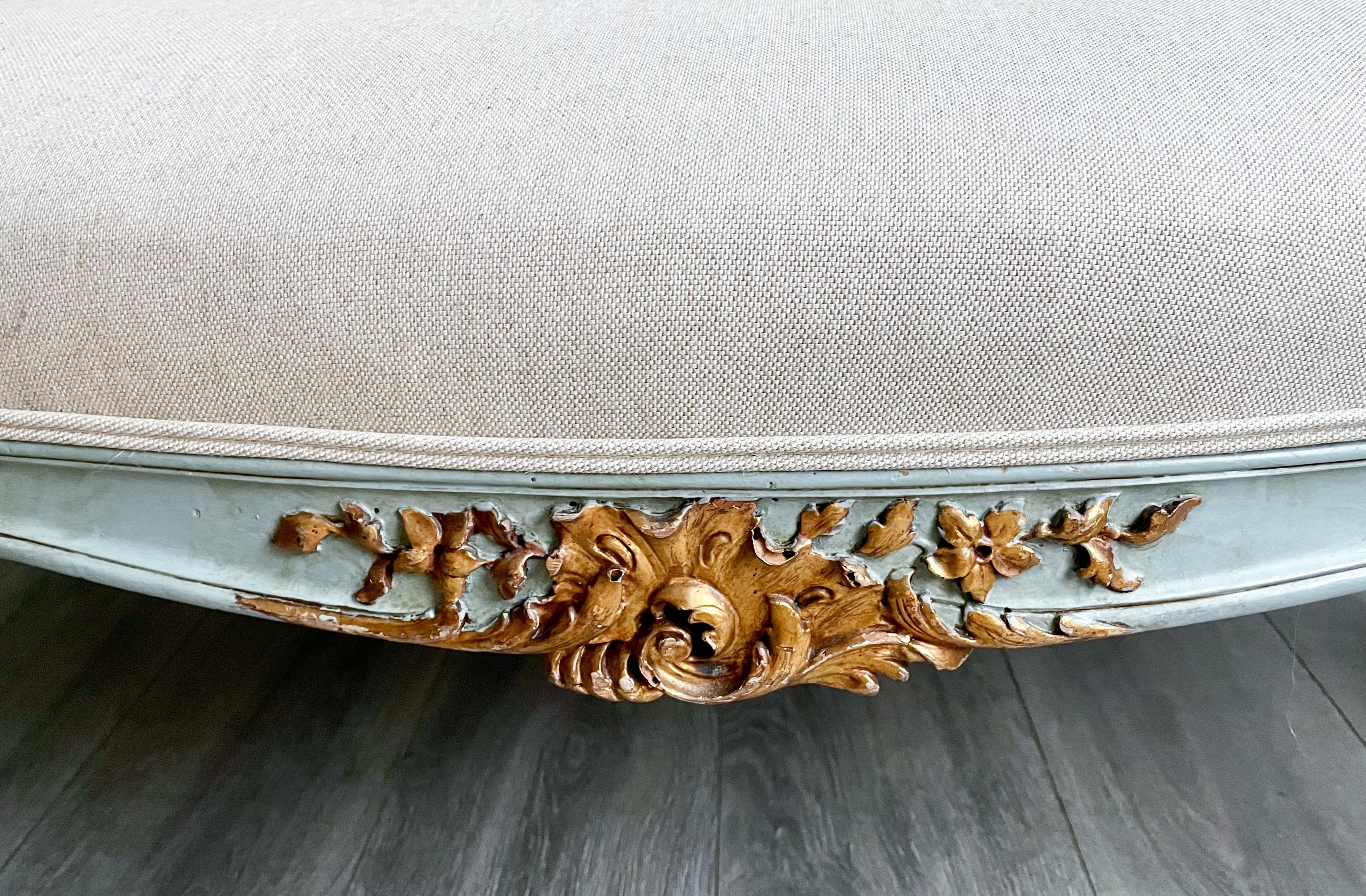 French Louis XV-Style Painted Settee 2