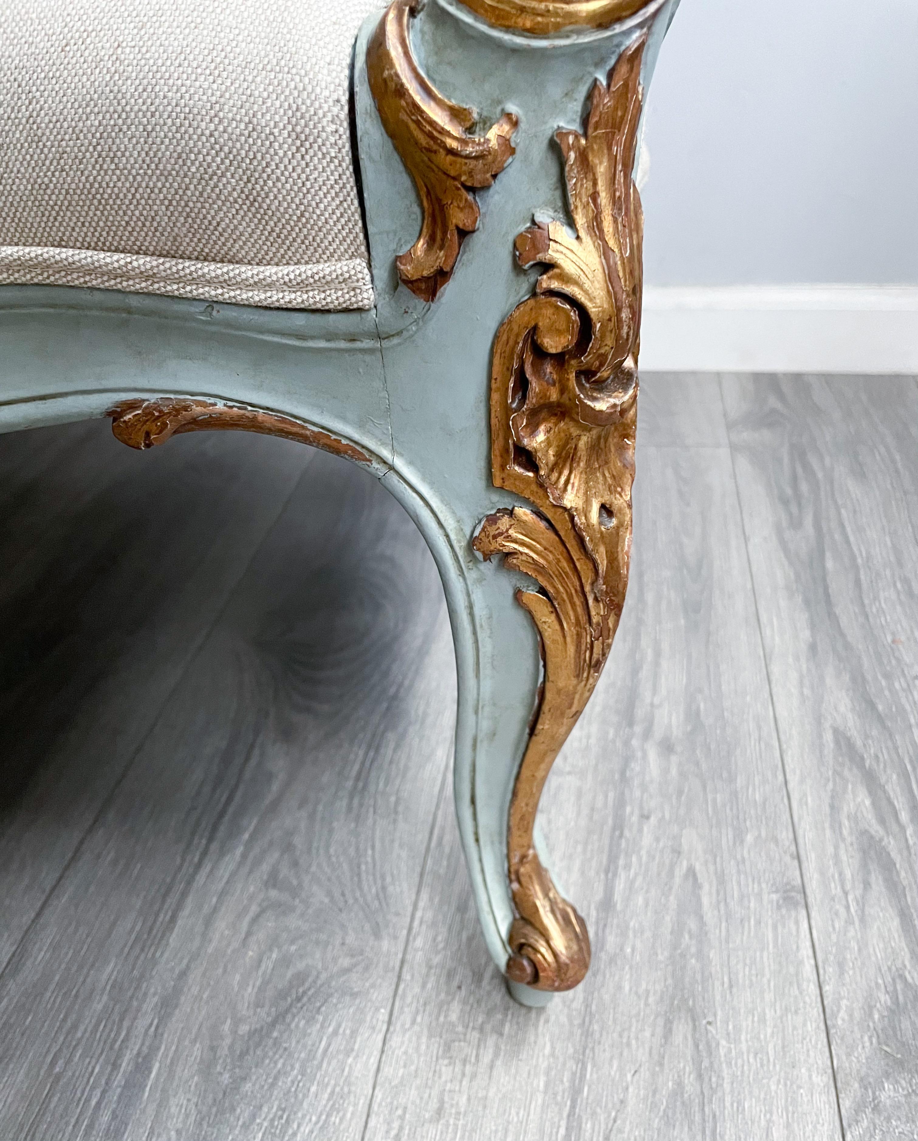 French Louis XV-Style Painted Settee 3