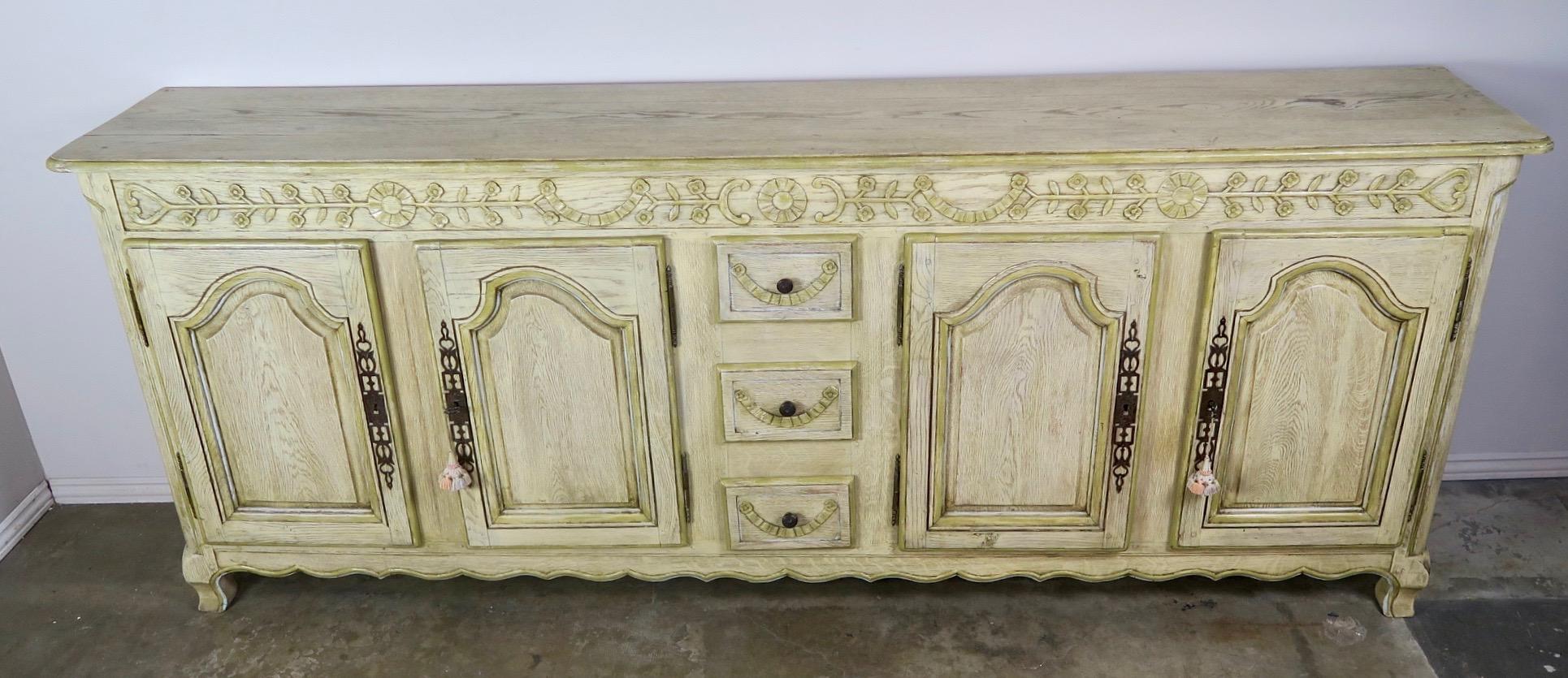 French Provincial French Louis XV Style Painted Sideboard, circa 1900s
