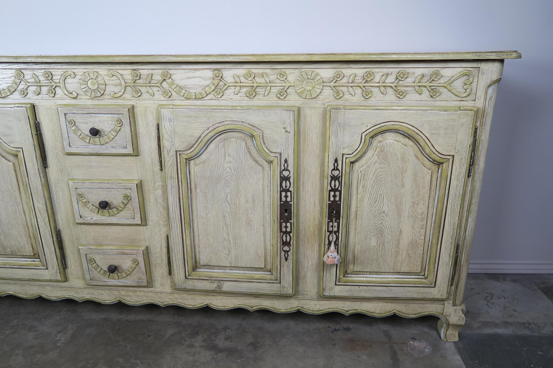 Early 20th Century French Louis XV Style Painted Sideboard, circa 1900s