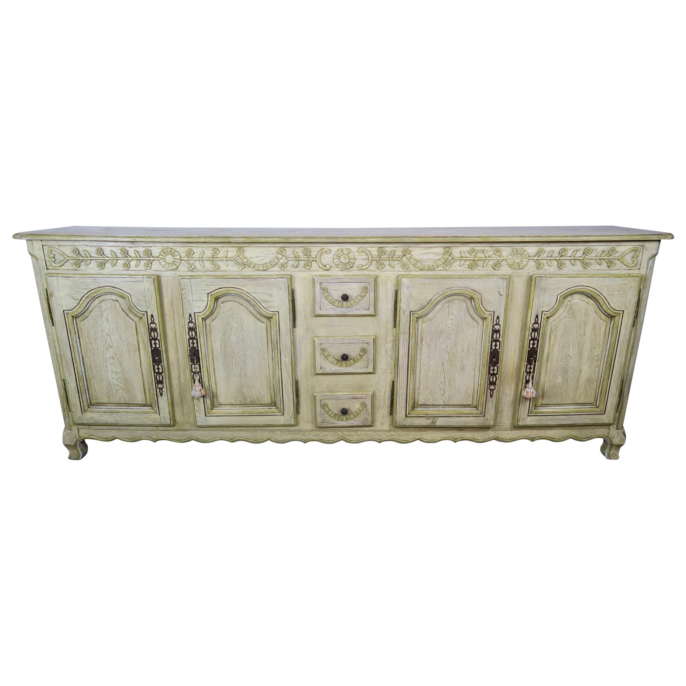 French Louis XV Style Painted Sideboard, circa 1900s