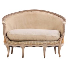 French Louis XV Style Painted Six-Leg Settee, Late 19th C