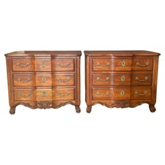 French Louis XV Style Pair of Drexel Heritage Commode Night Stands