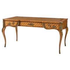 French Louis XV Style Parquetry Writing Desk
