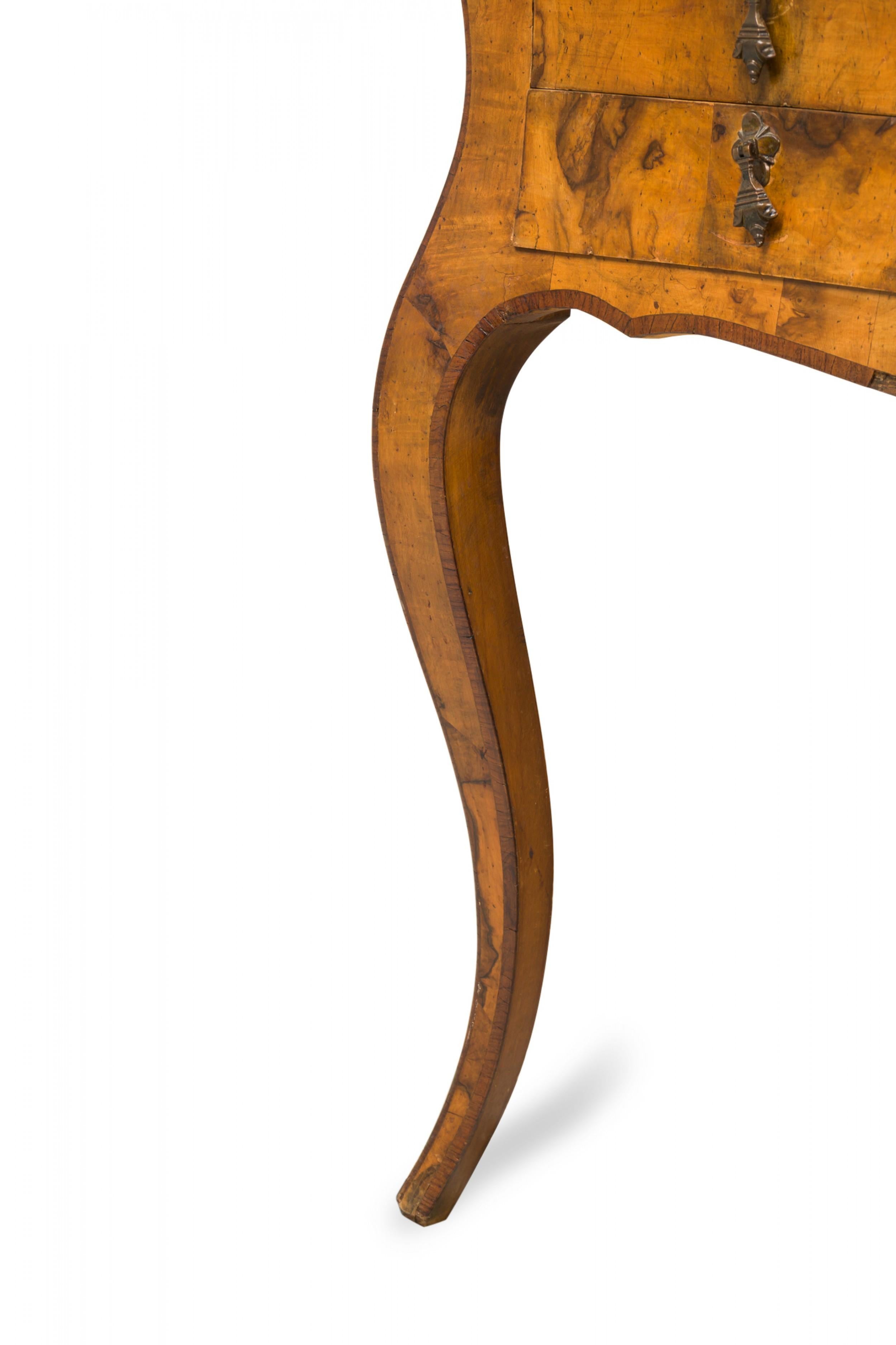 French Louis XV-Style Patchwork Burlwood Veneer Desk For Sale 6