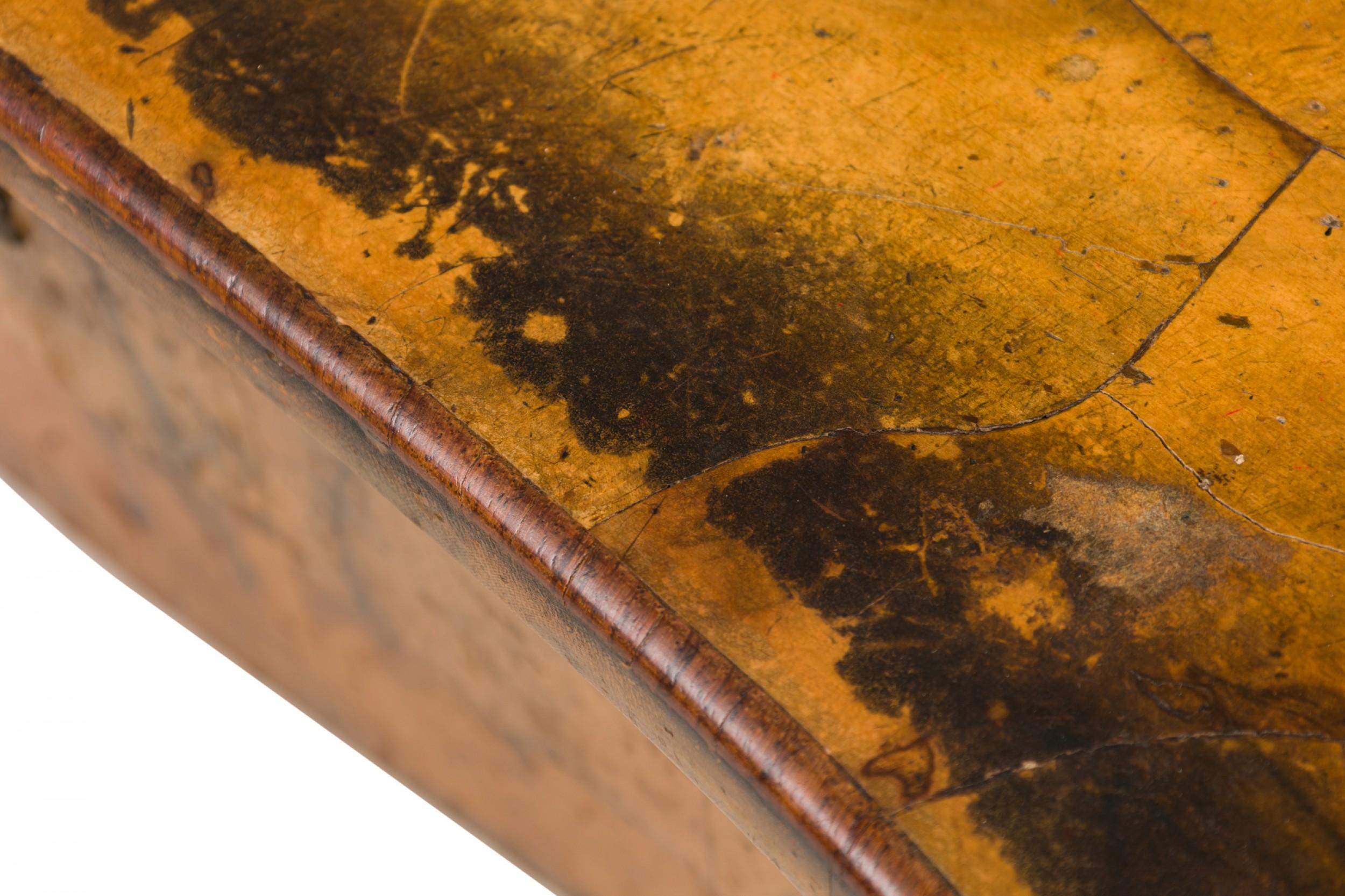 French Louis XV-Style Patchwork Burlwood Veneer Desk For Sale 3