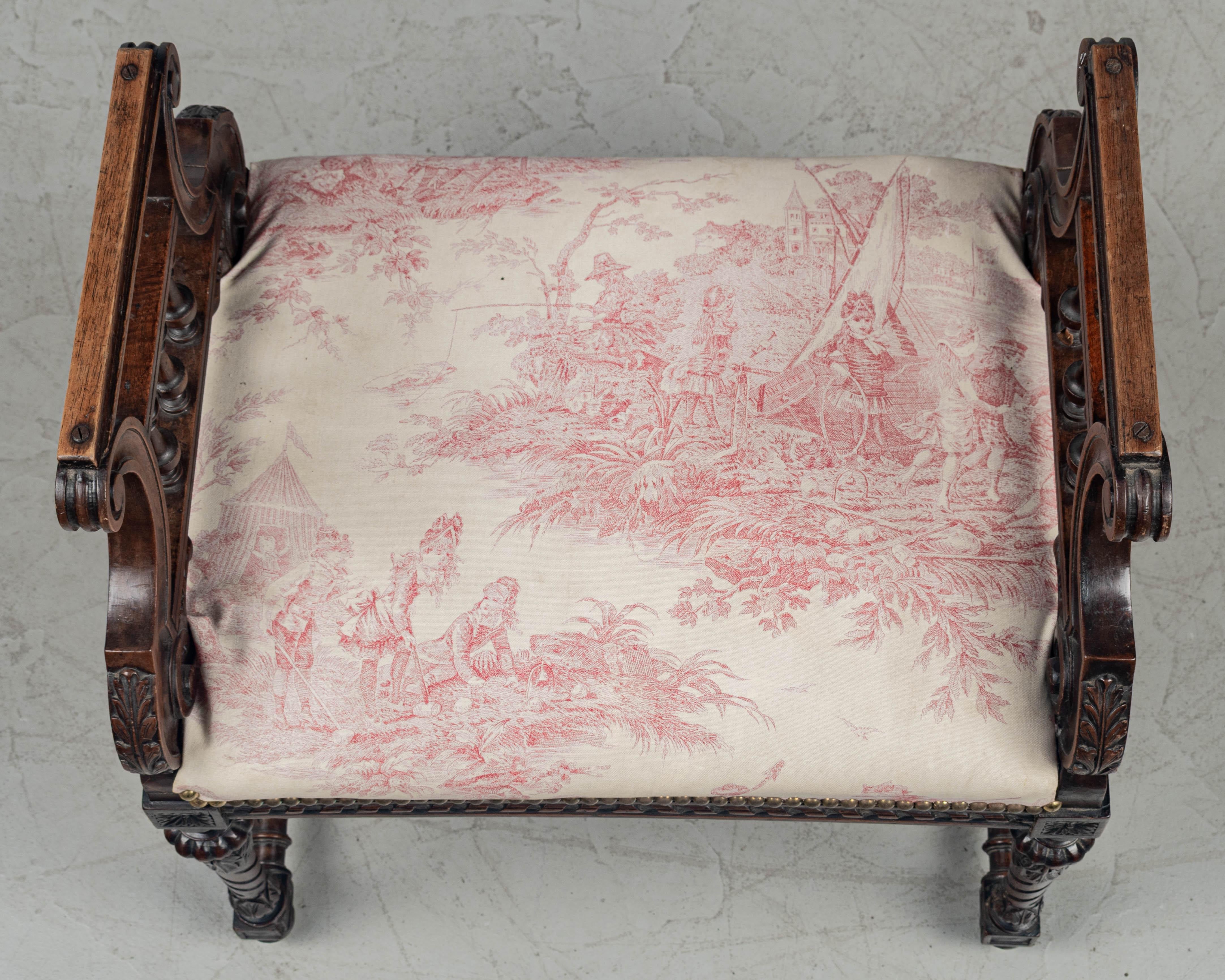 Banqueta de piano francesa estilo Luis XV en venta 3