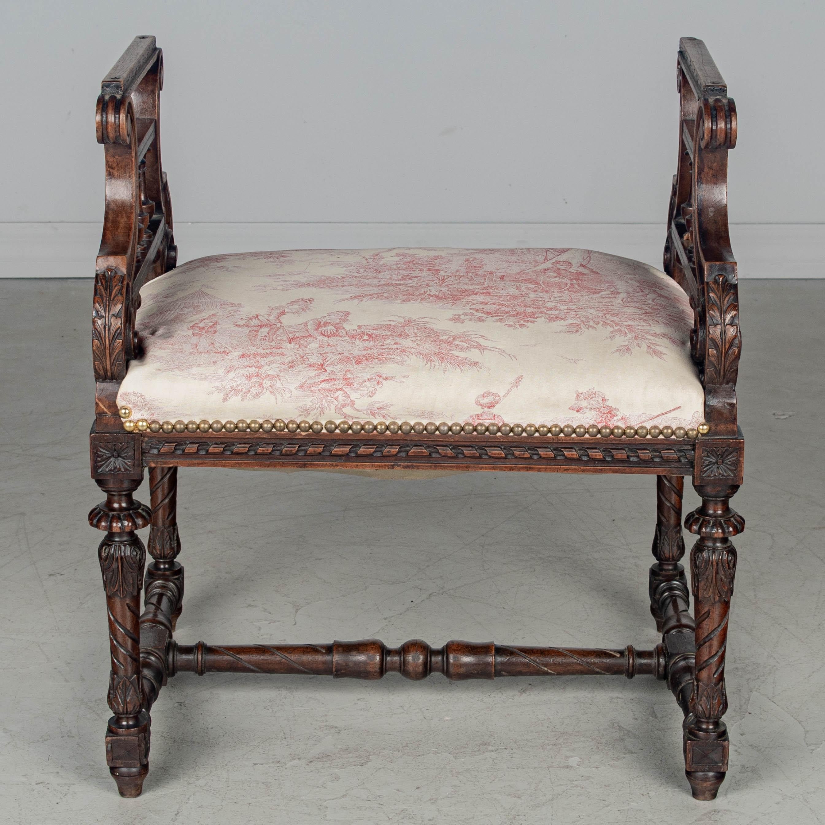 Banqueta de piano francesa estilo Luis XV siglo XX en venta
