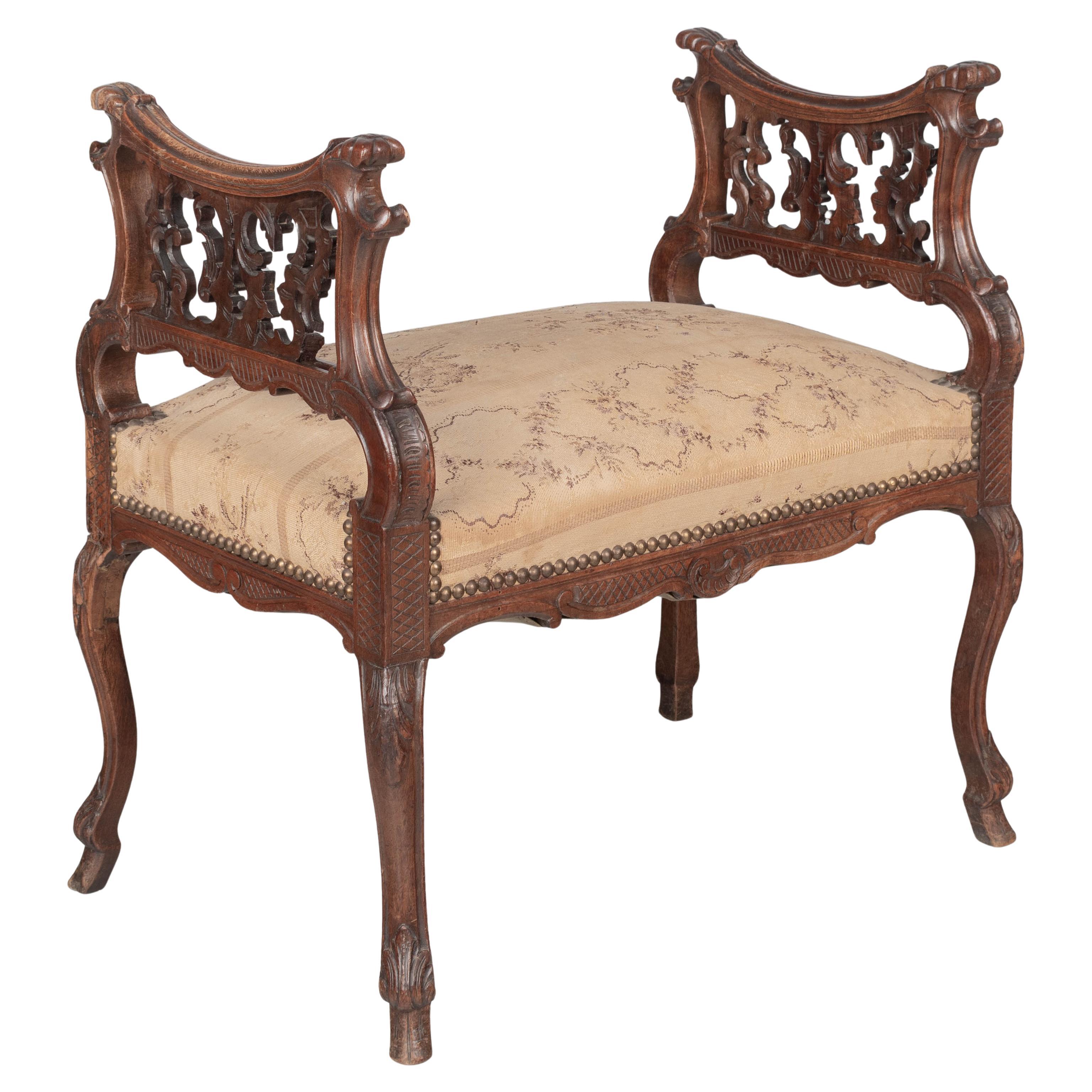 French Louis XV Style Piano Bench