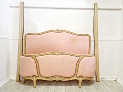French Louis XV Style Pink Corbeille Bed