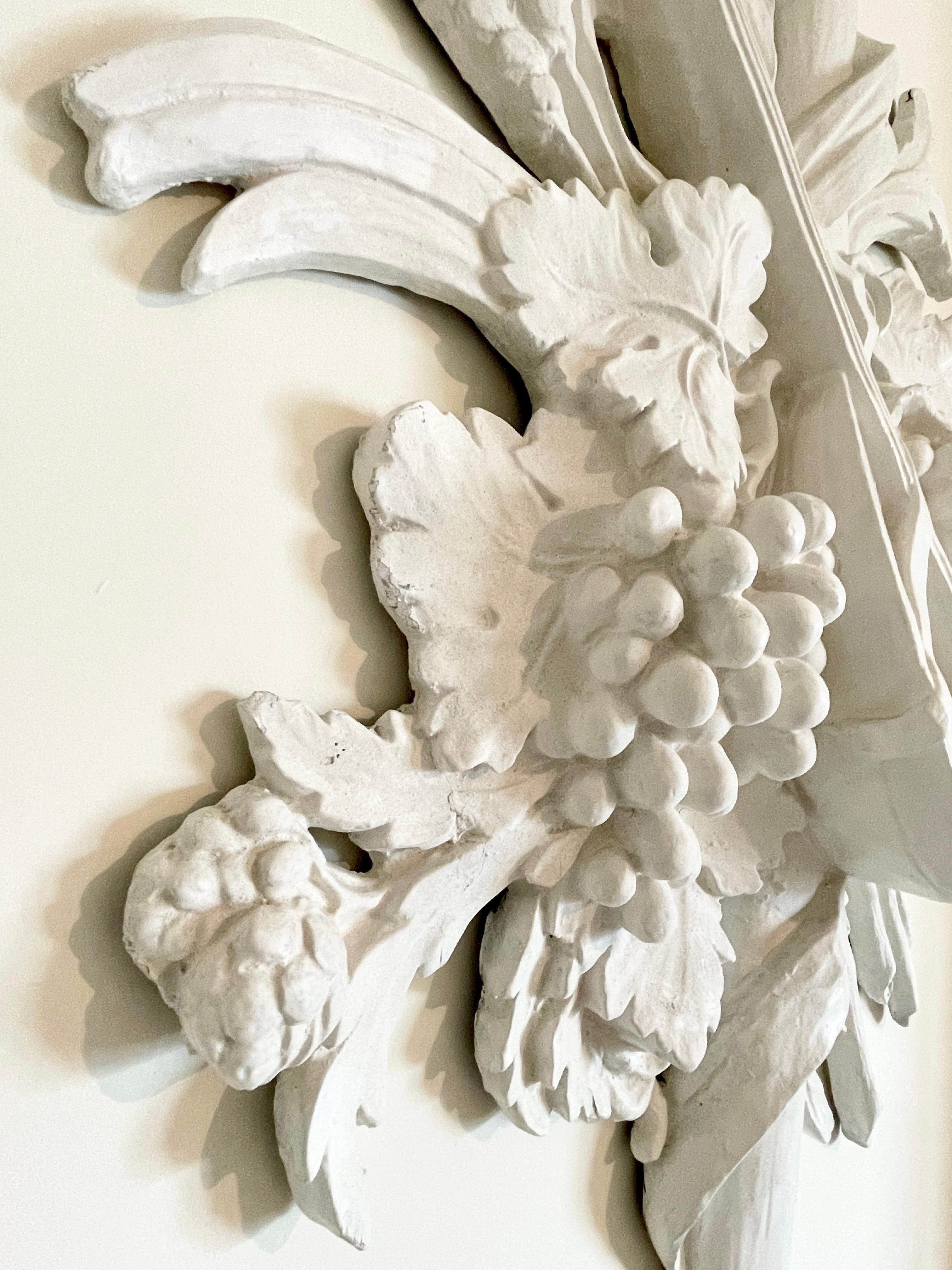 French Louis XV Style Plaster Wall Decor For Sale 1