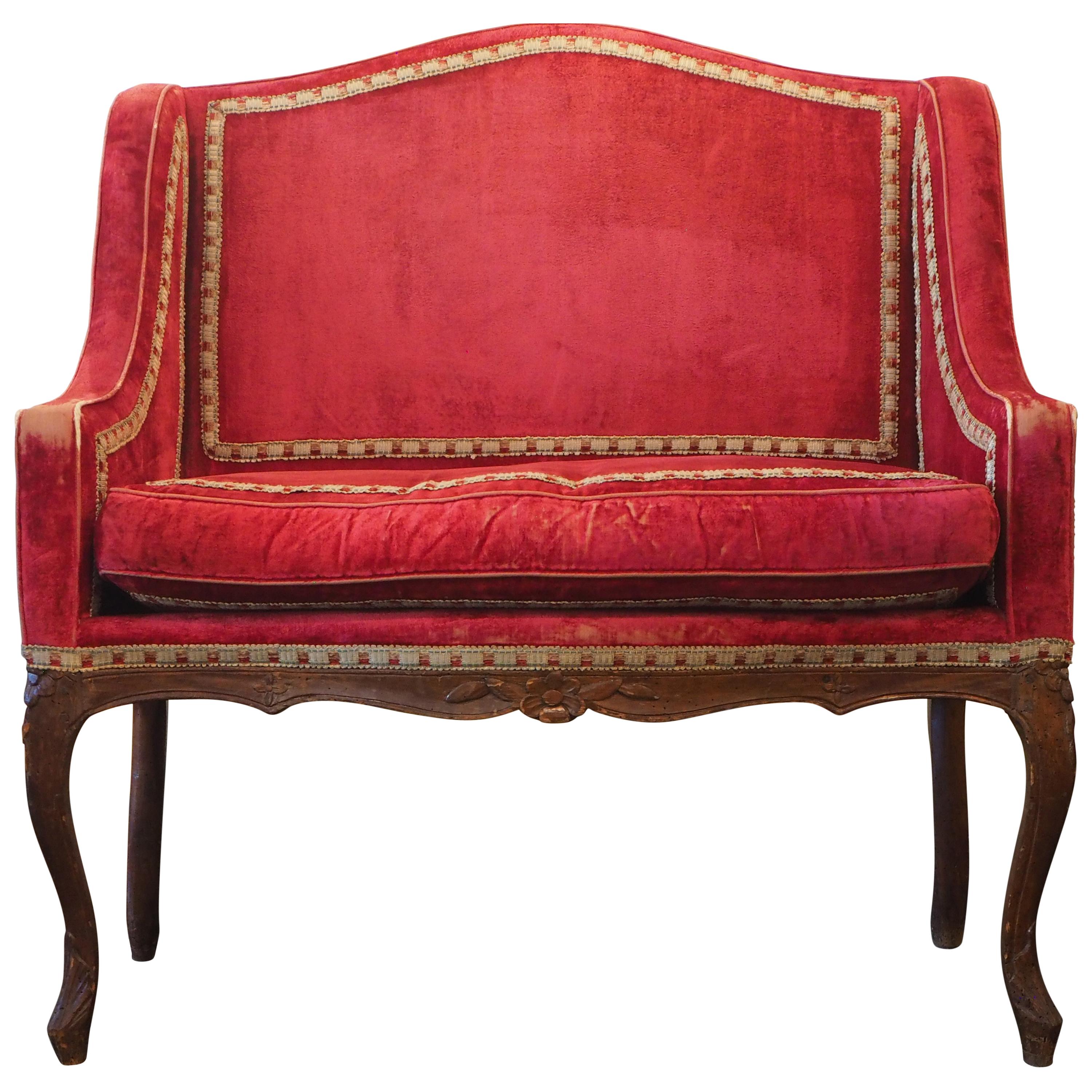 French Louis XV Style Provencal Banquette 'Narrow Settee'