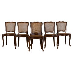 Sedie da pranzo provinciali in acero in stile Louis Cane - Set di 6 sedie