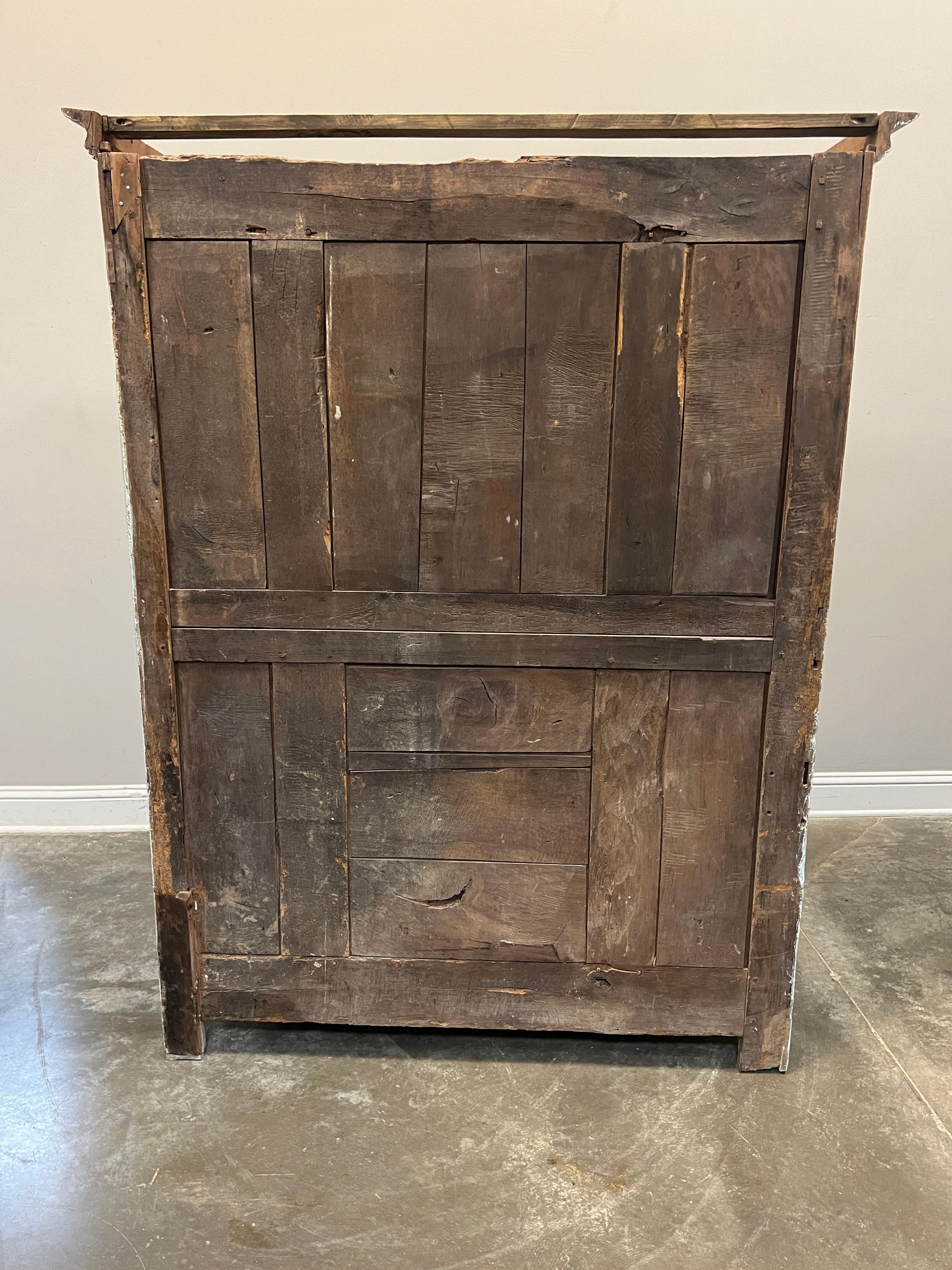 French Louis XV Style Provincial Painted Armoire 1