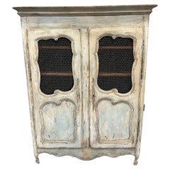 Antique French Louis XV Style Provincial Painted Armoire