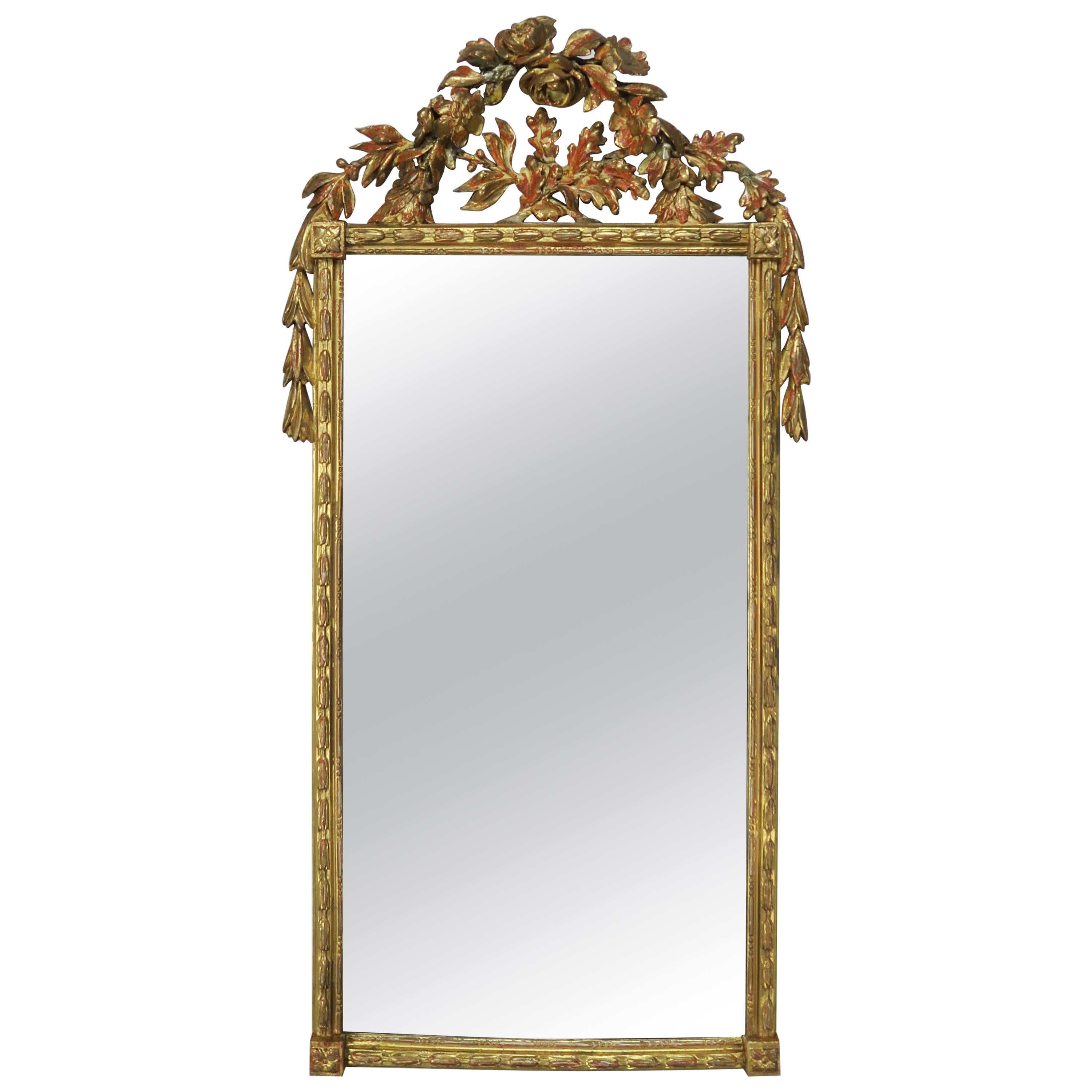 French Louis XV Style Rococo Giltwood Carved Mirror