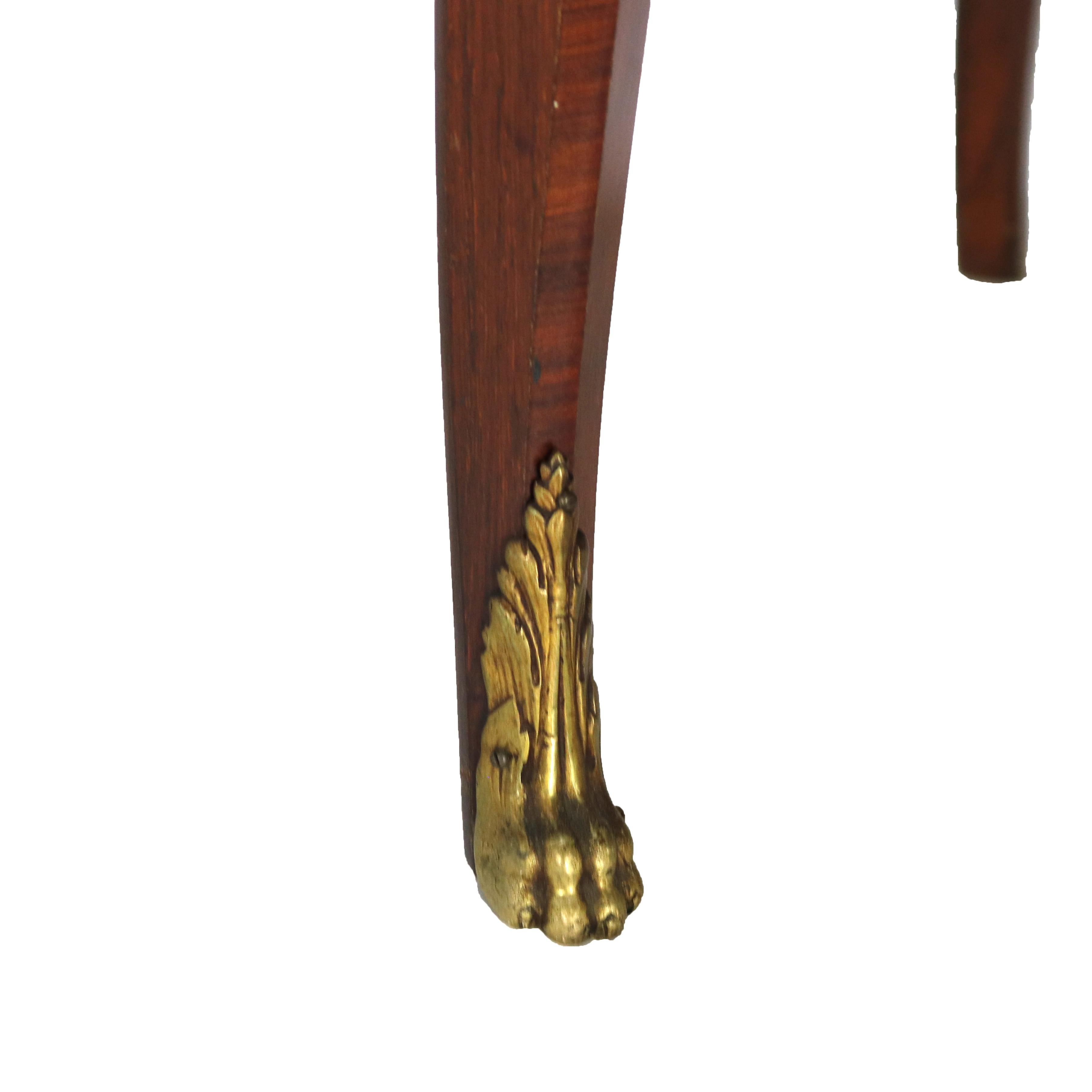 Bureau de dame en palissandre, bois de roi et bronze doré de style Louis XV, C.S. en vente 12