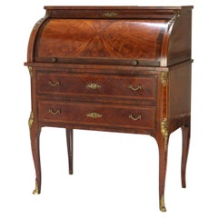Bureau de dame en palissandre, bois de roi et bronze doré de style Louis XV, C.S.