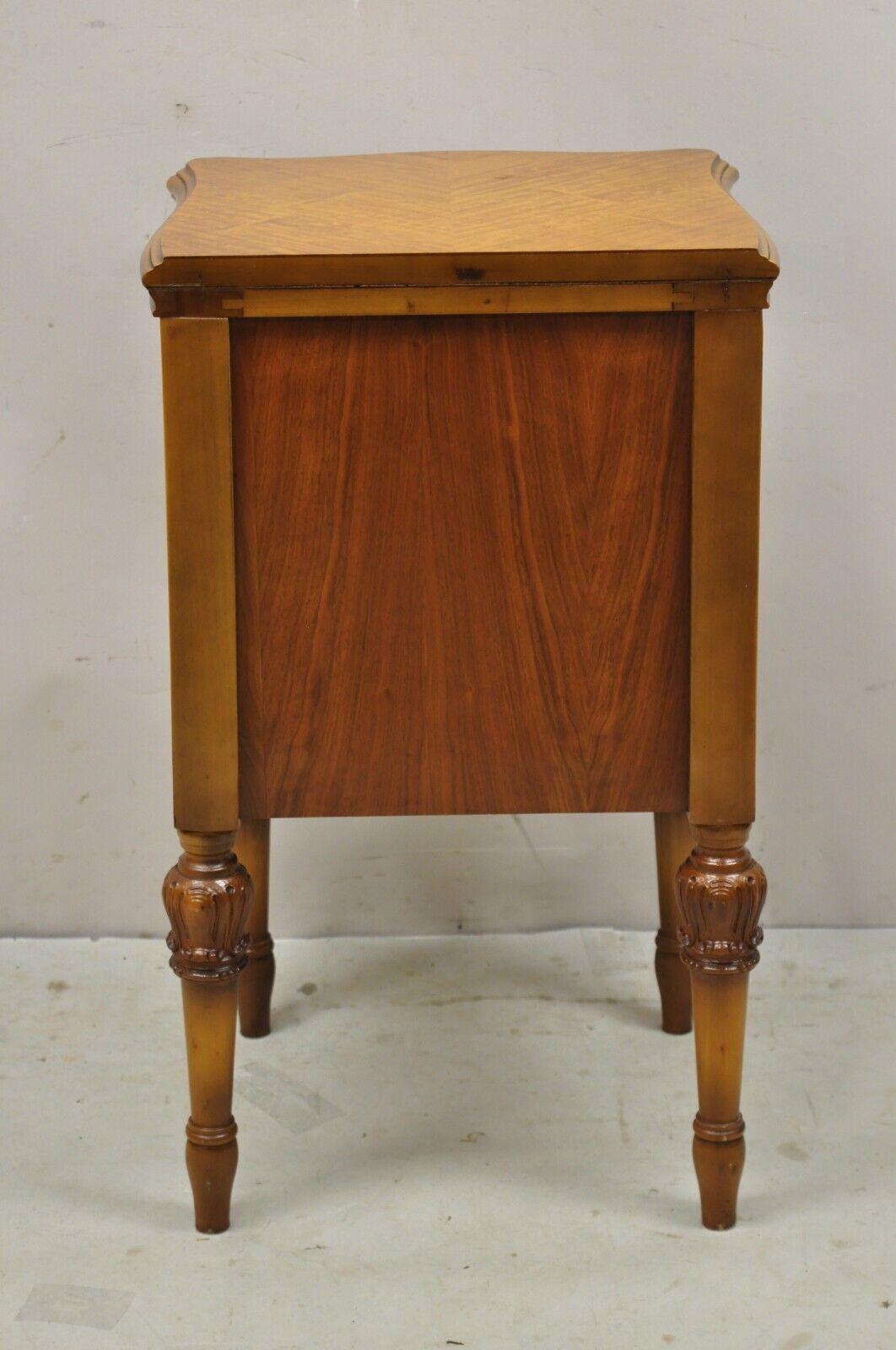 French Louis XV Style Satinwood One Door Nightstand Bedside Cabinet by Joerns For Sale 5