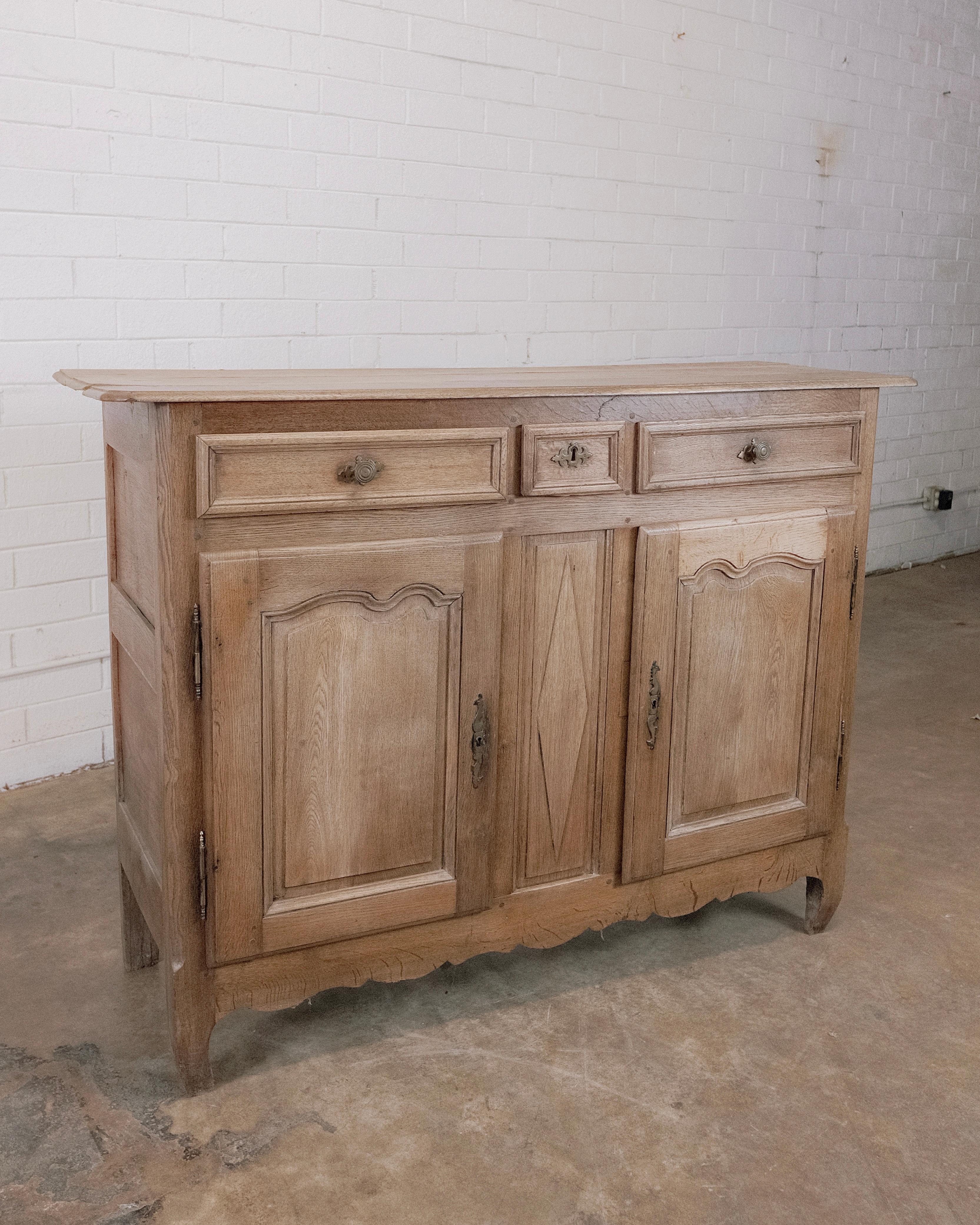 Wood French Louis XV style sideboard For Sale