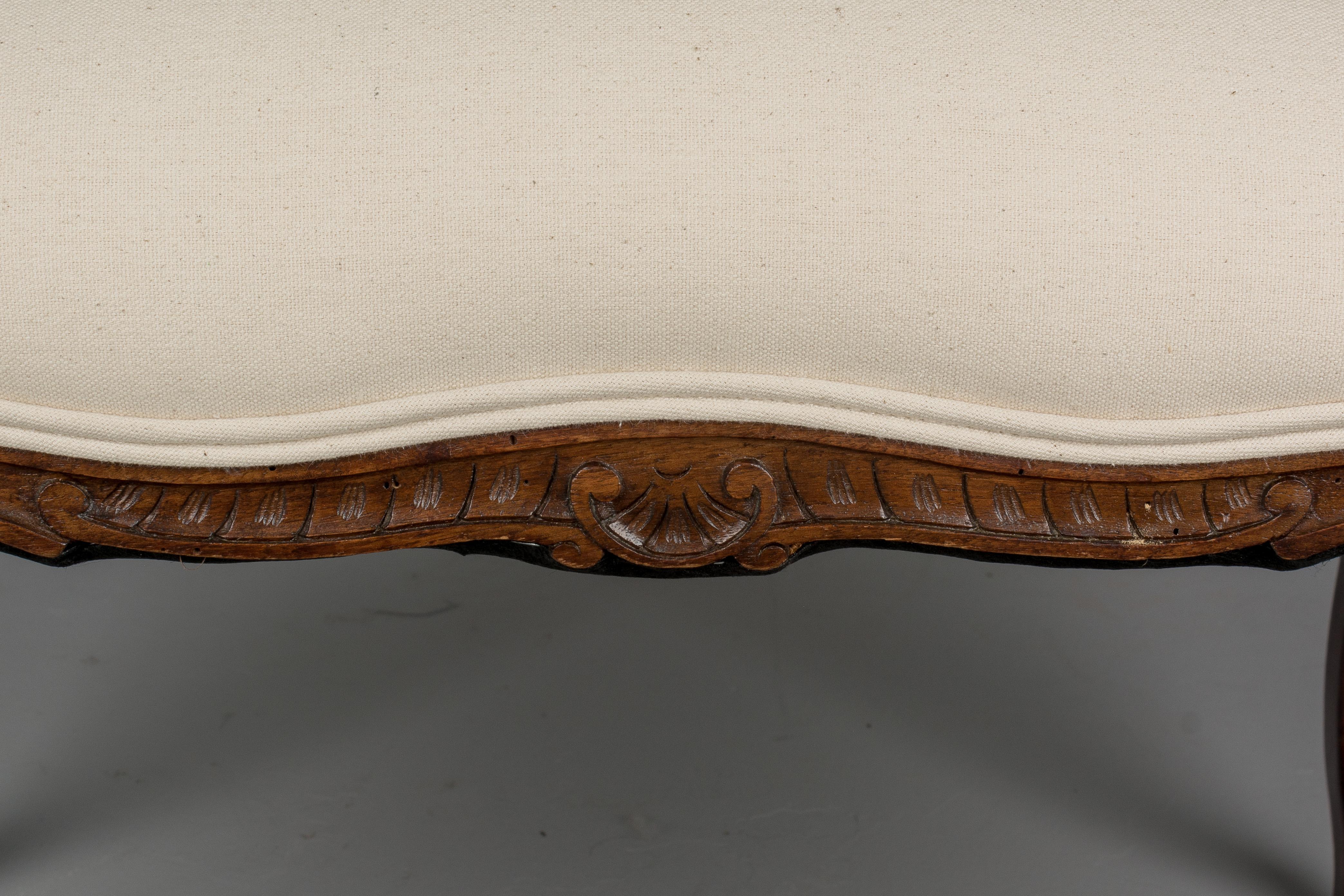 French Louis XV Style Stool or Bench 5