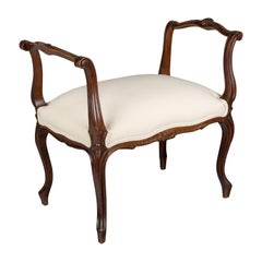French Louis XV Style Stool or Bench