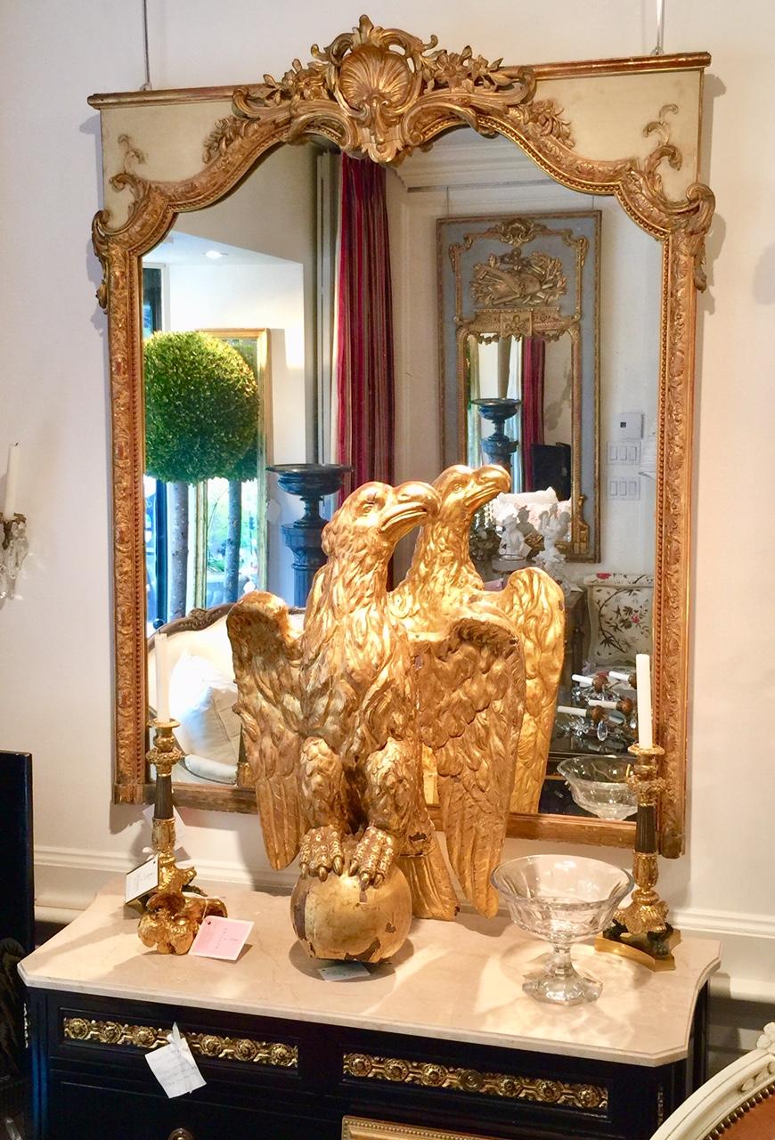 Napoleon III French Louis XV Style Trumeau Mirror