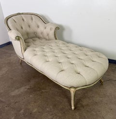 Chaise longue francesa acolchada estilo Luis XV