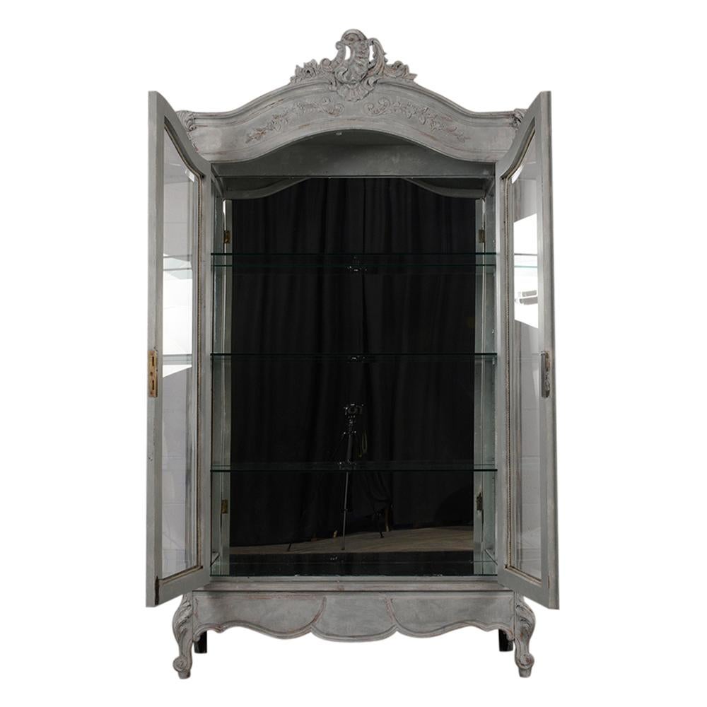 Louis XVI French Louis XV Style Two-Door Display Cabinet