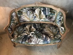 French Louis XV Style Upholstered Sofa