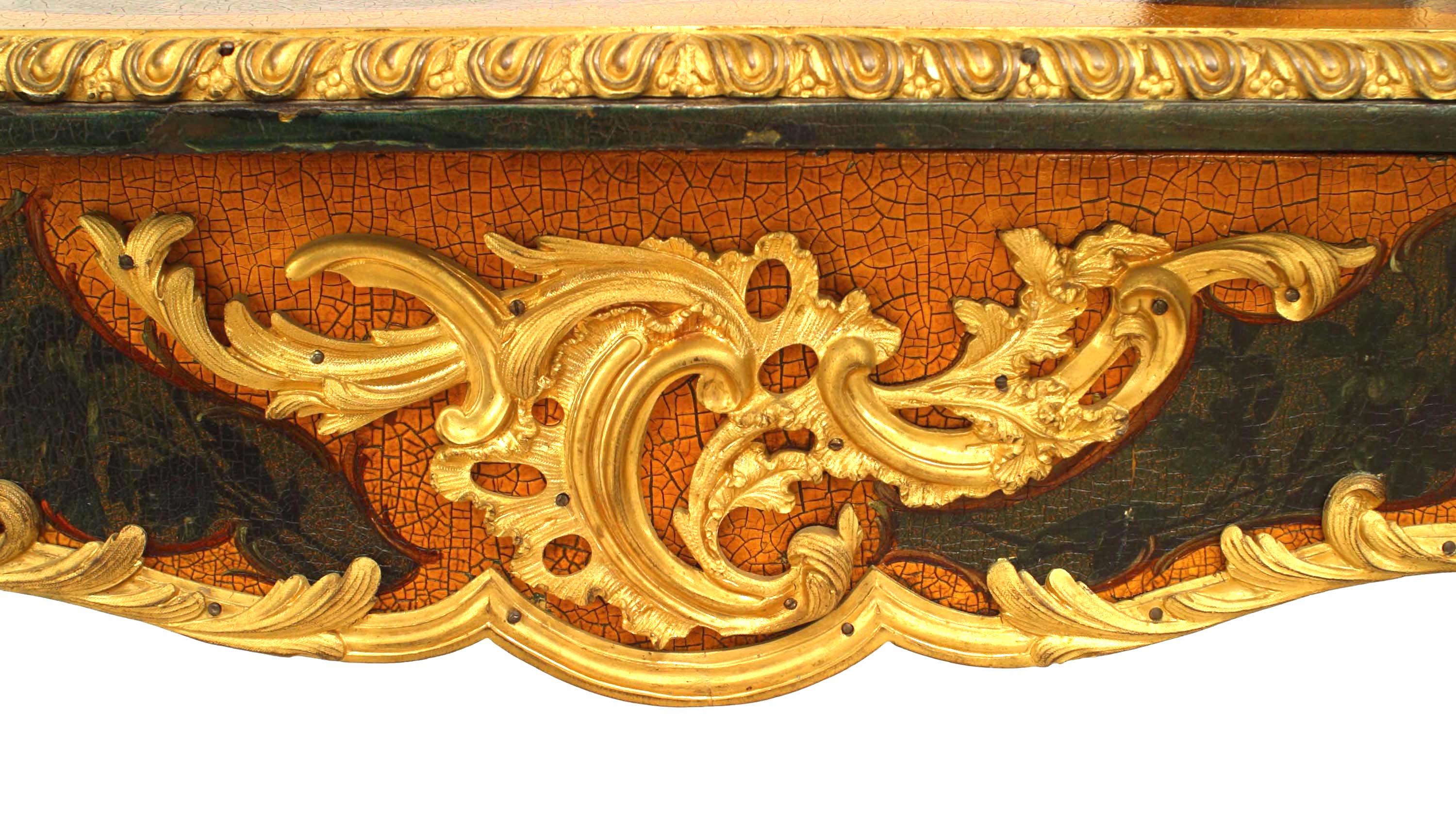Verne Martin-Schreibtisch im Louis XV.-Stil, bemalt (Bronze) im Angebot