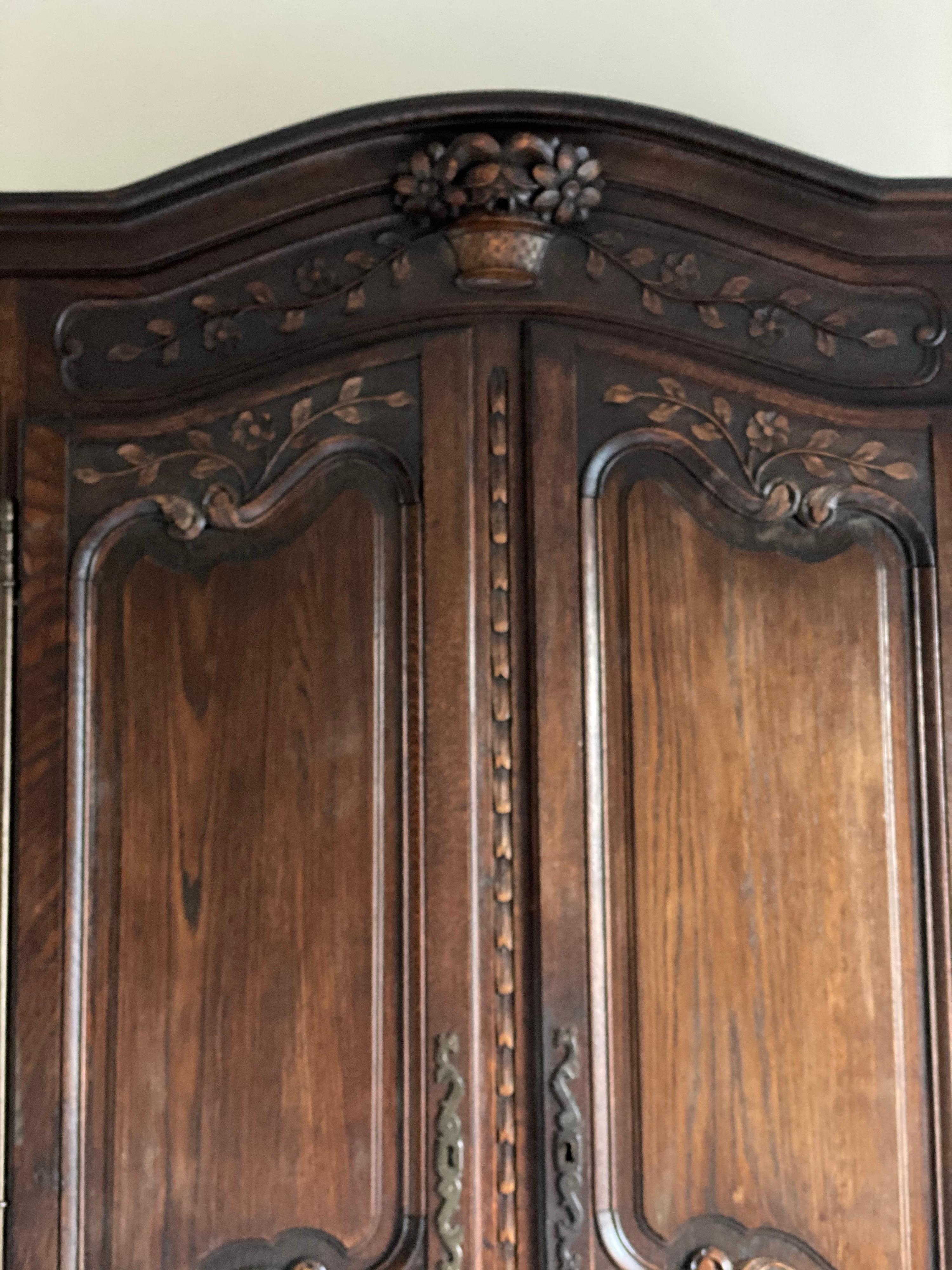 19th Century French Louis XV Style Walnut Armoire