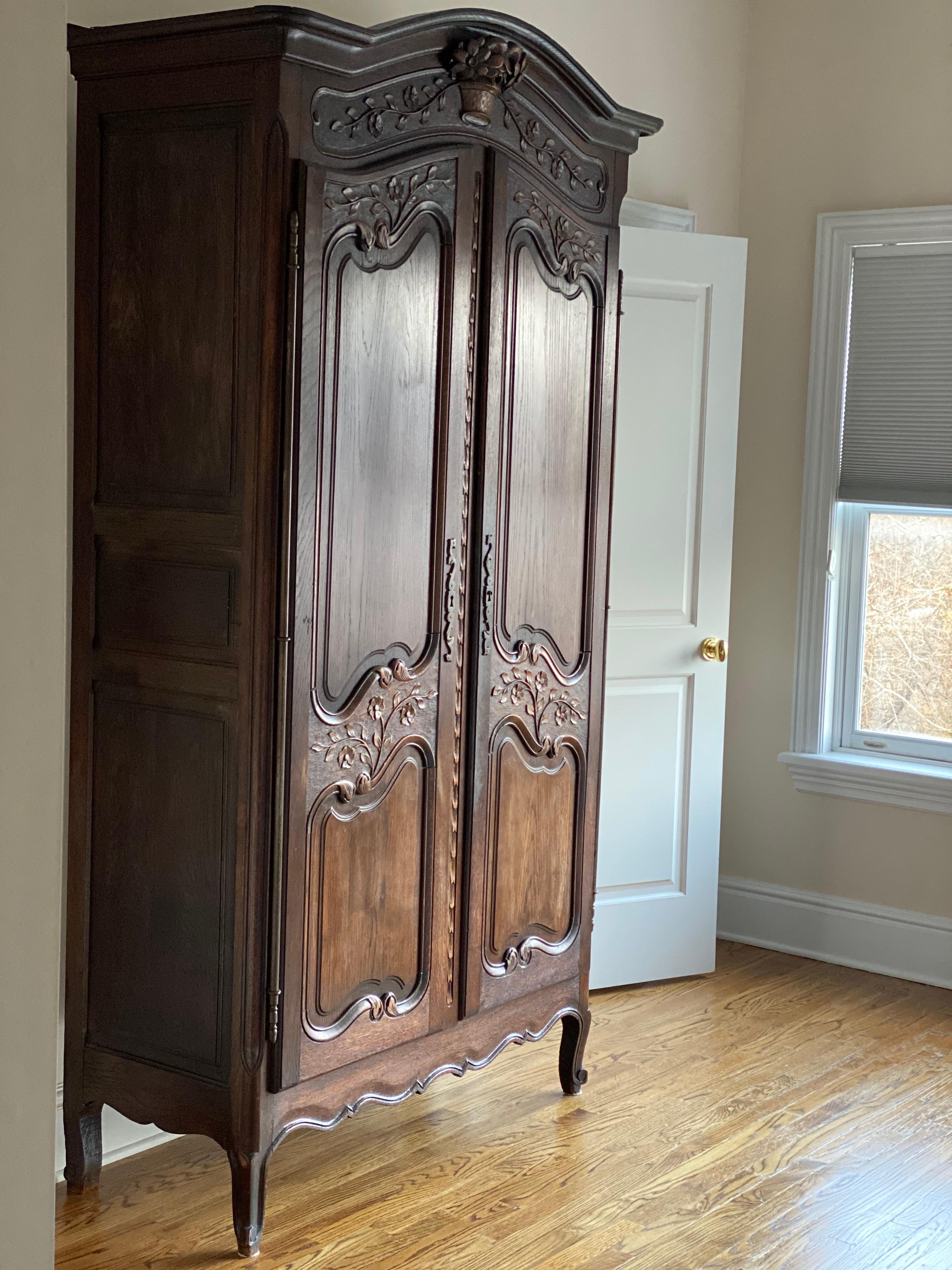 French Louis XV Style Walnut Armoire 4