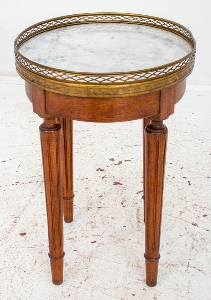 French Louis XV Style Walnut Bouillotte End Table For Sale 1