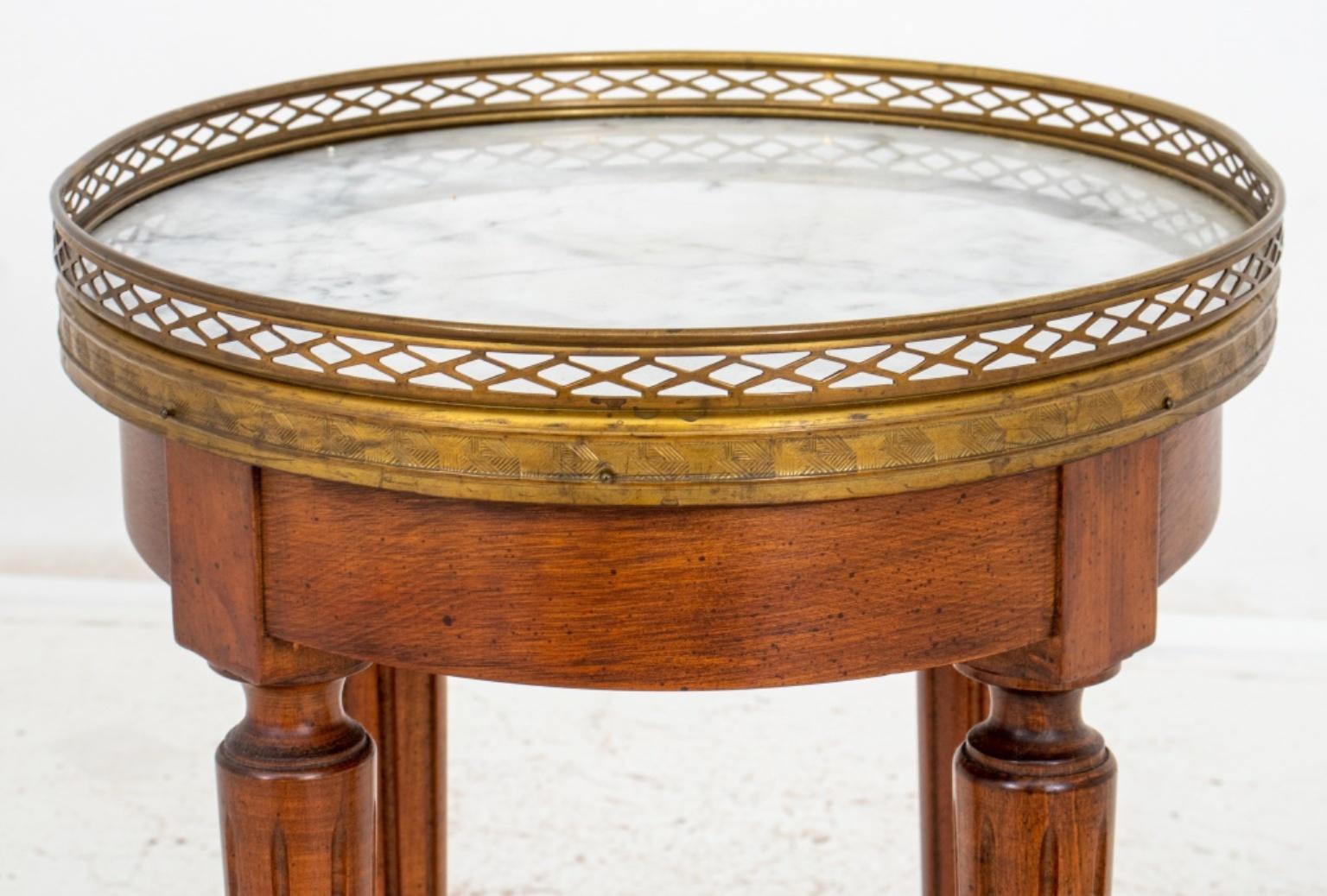 French Louis XV Style Walnut Bouillotte End Table For Sale 2