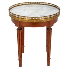 French Louis XV Style Walnut Bouillotte End Table