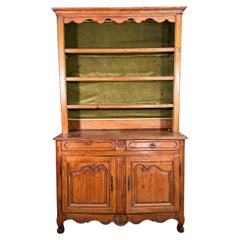 Antique French Louis XV Style Walnut Buffet on Vaisselier