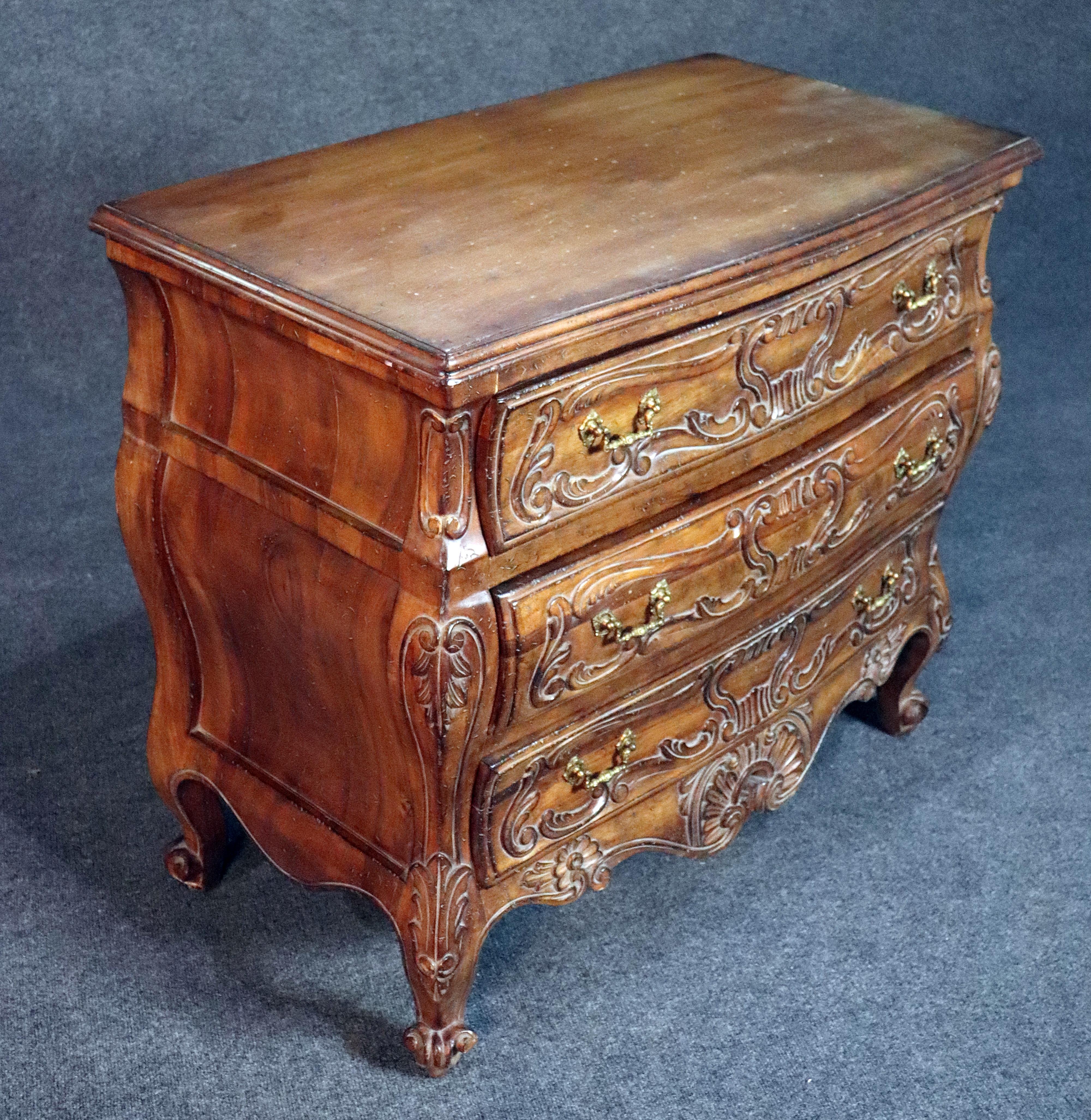 French Louis XV Style Walnut Commode 2