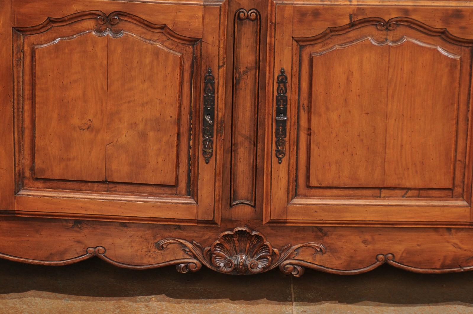 French Louis XV Style Walnut Four-Drawer over Four-Door Enfilade, circa 1890 1