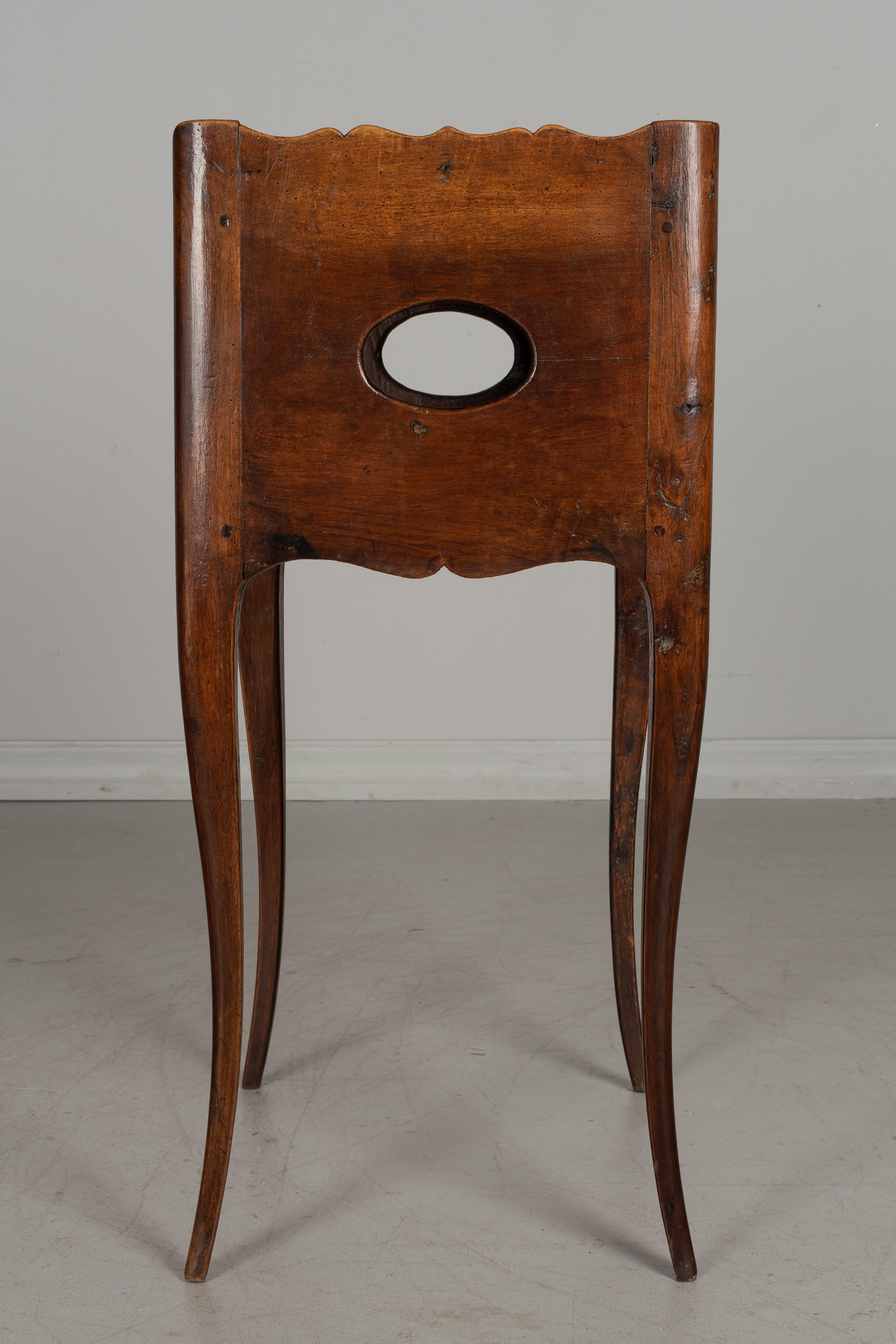French Louis XV Style Walnut Side Table 1
