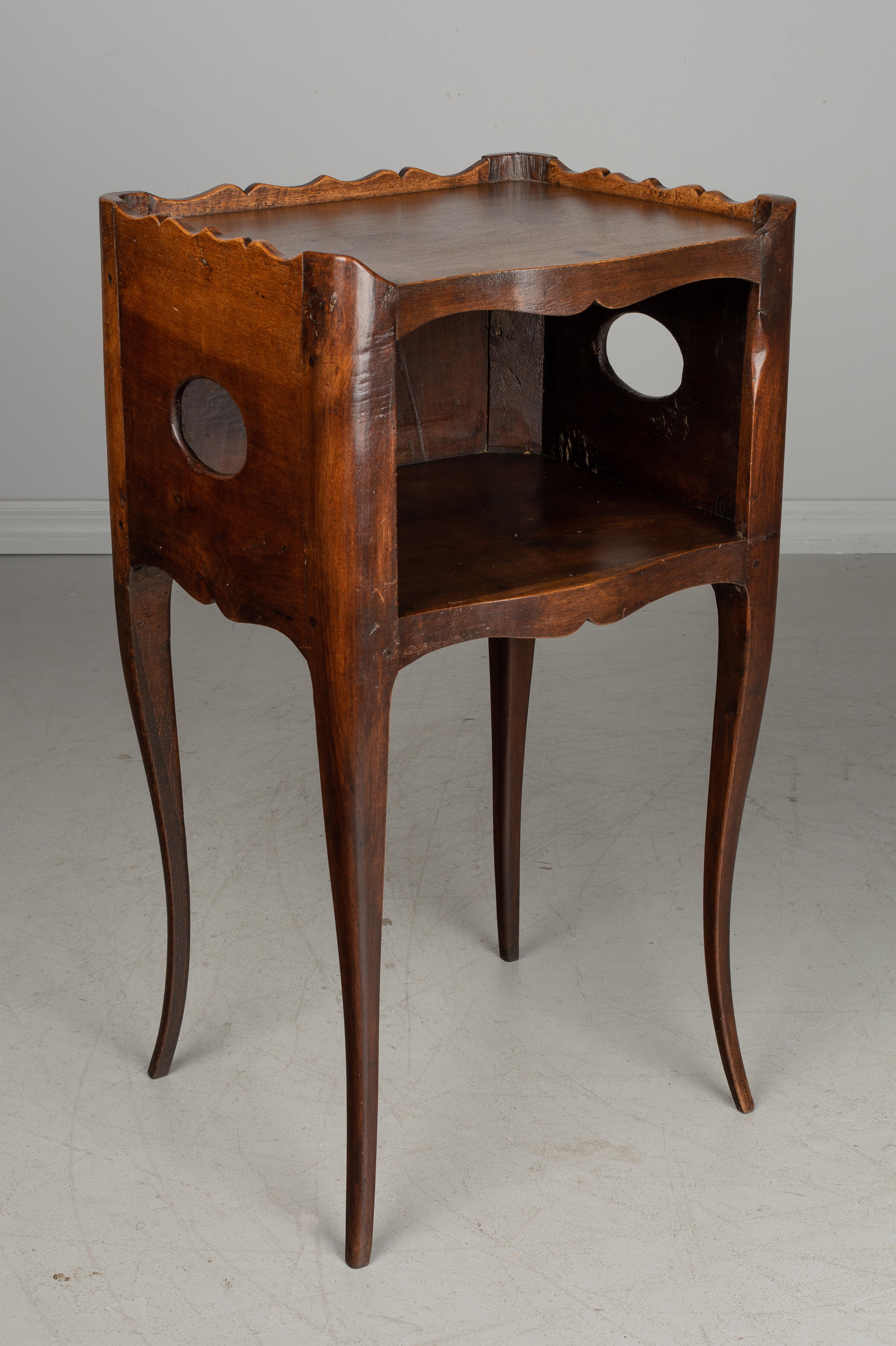 French Louis XV Style Walnut Side Table 2