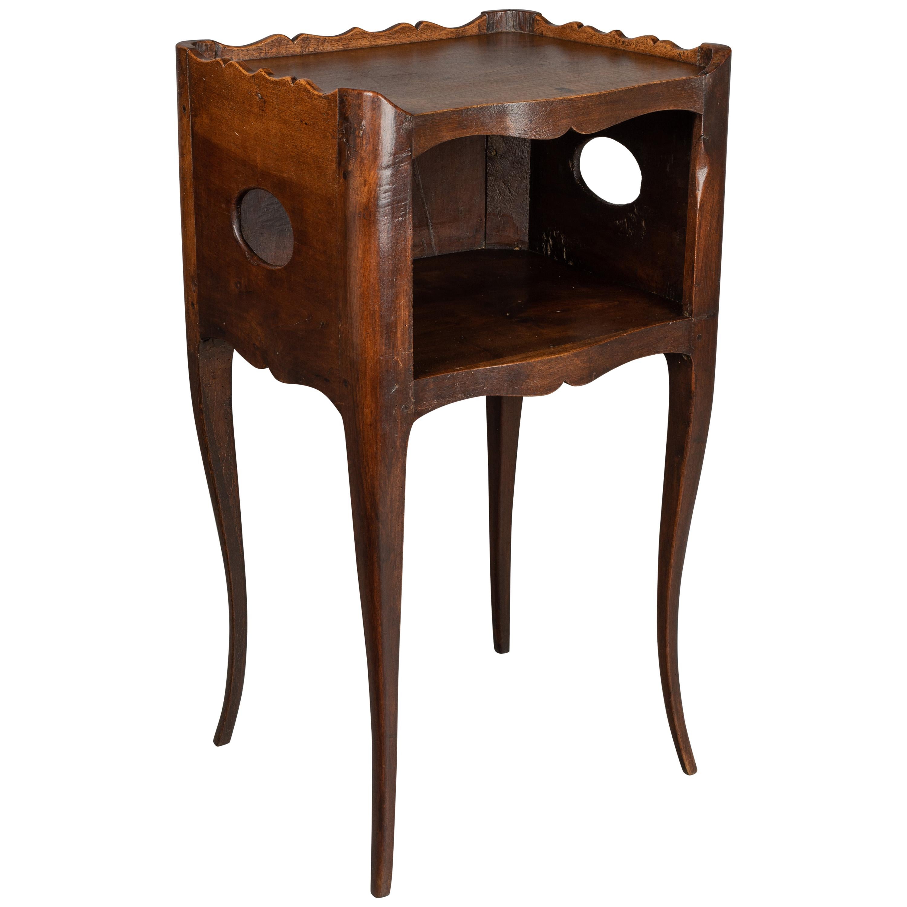 French Louis XV Style Walnut Side Table