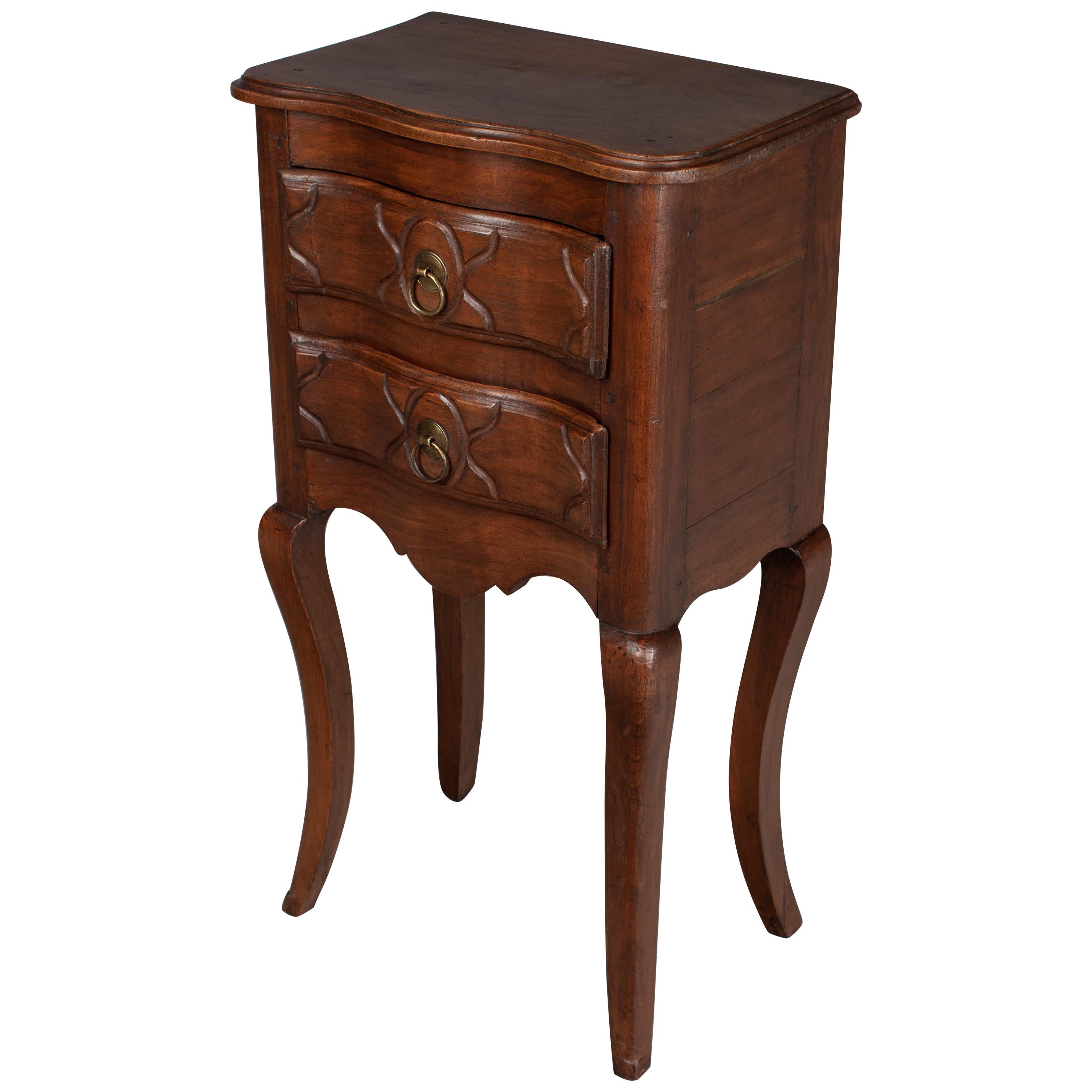 Louis XV Style French Inlaid Wood Side Table at 1stDibs