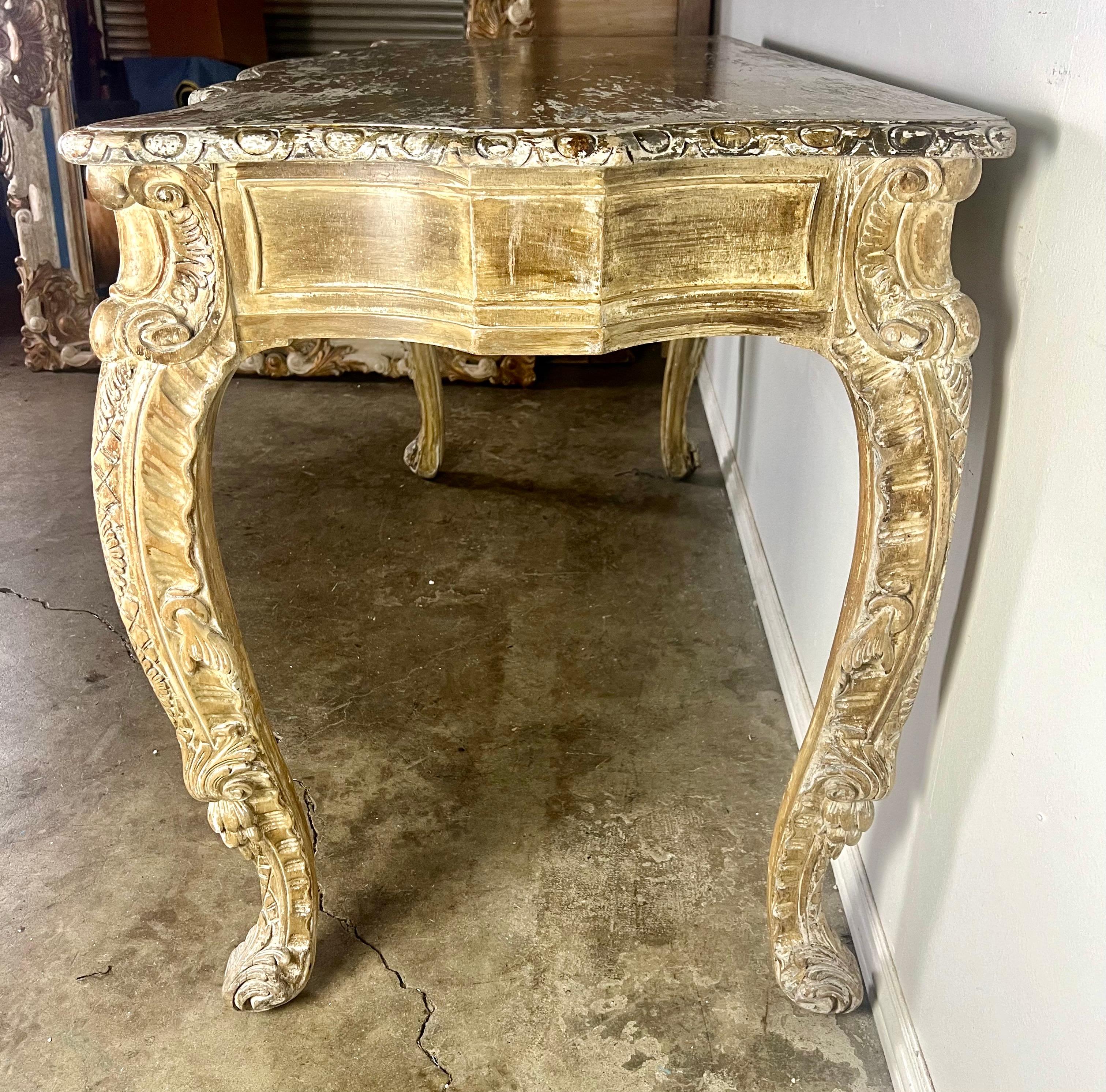 French Louis XV Style Writing Desk w/ Drawers C. 1940's 10