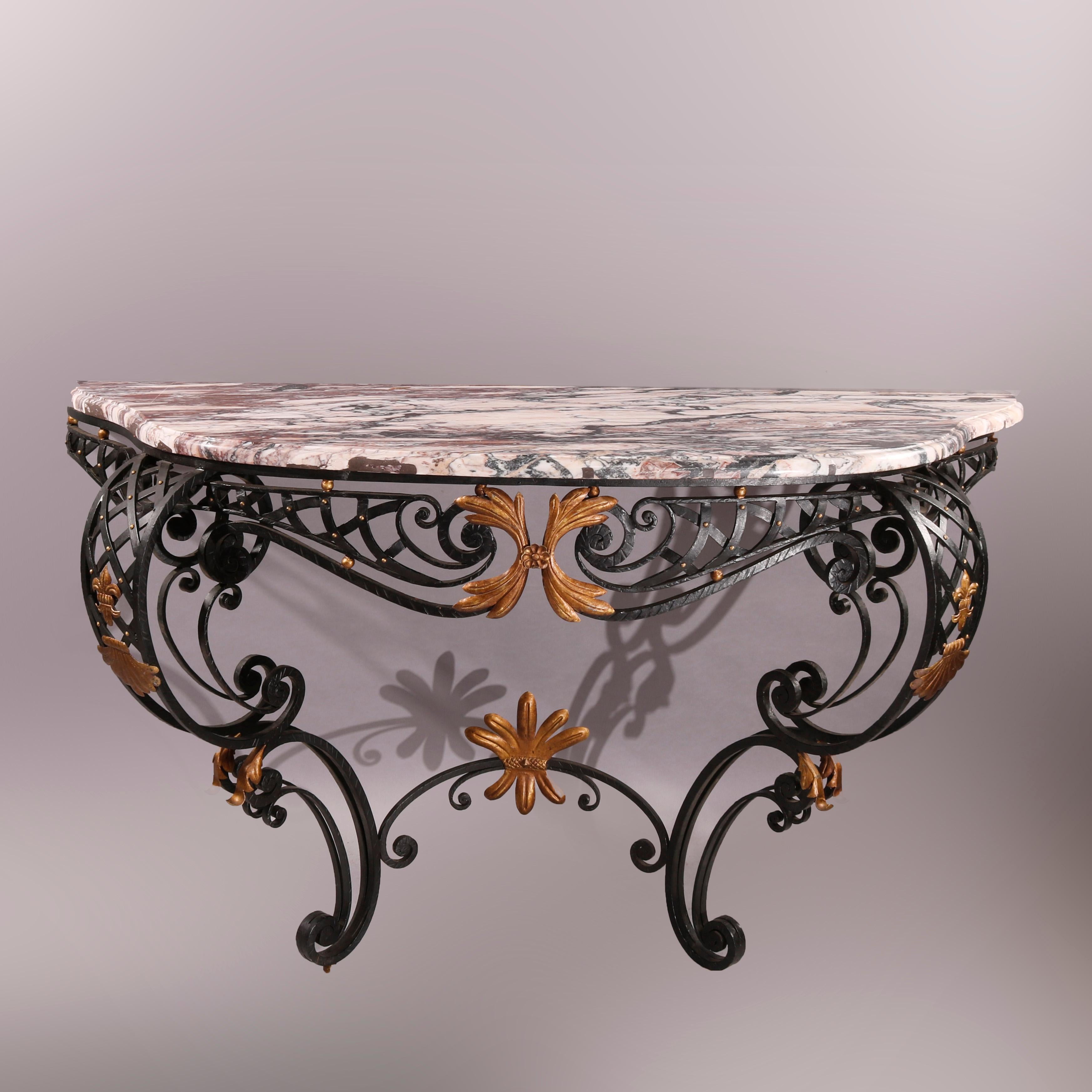 iron and marble console table
