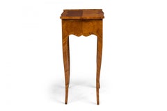 French Louis XV Tulipwood Cabriole Leg Side Table