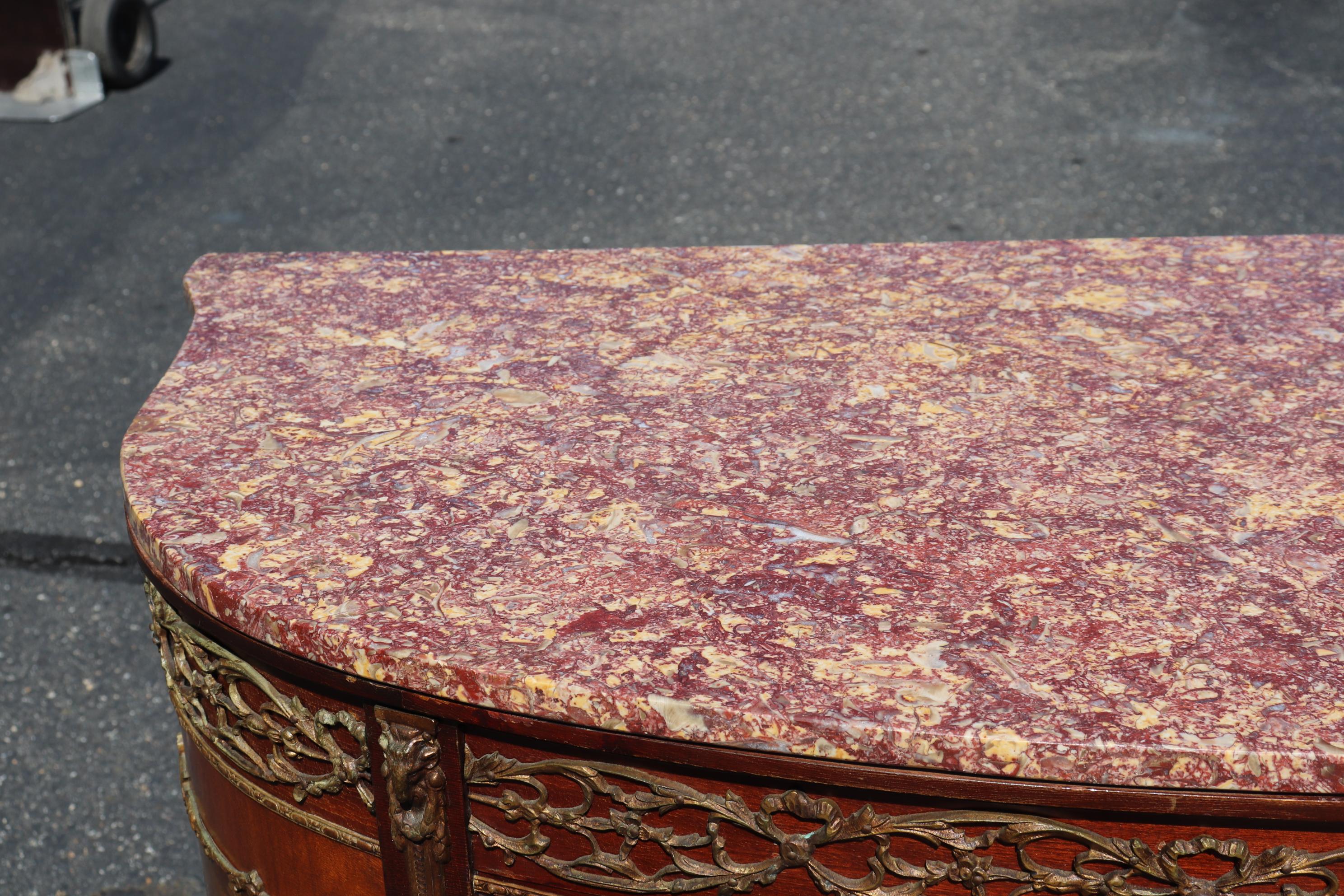 French Louis XV Vernis Martin Painted Marble Top Lighted Bar Cabinet Commode 10